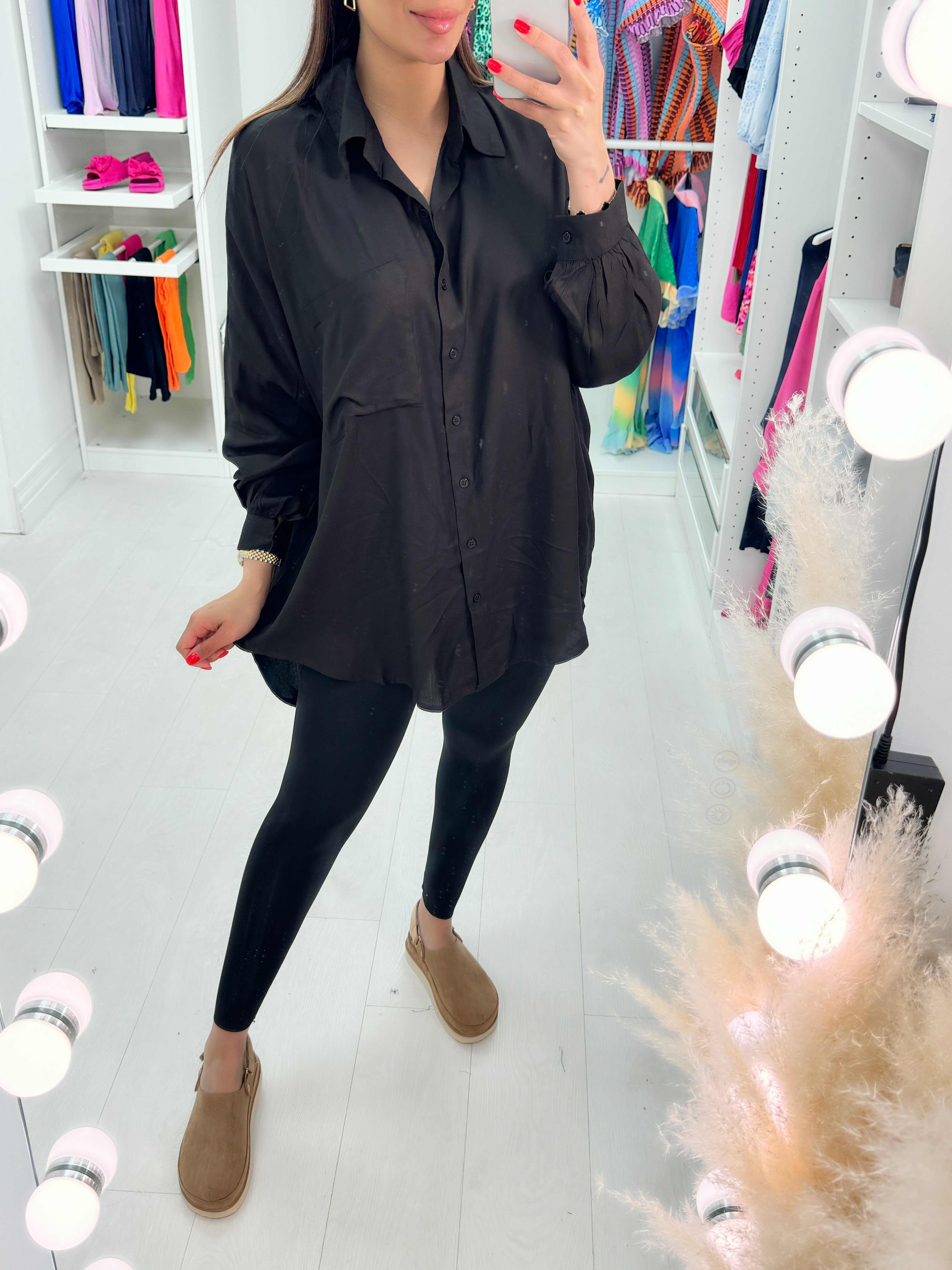 Sueno Plain Oversized Shirt