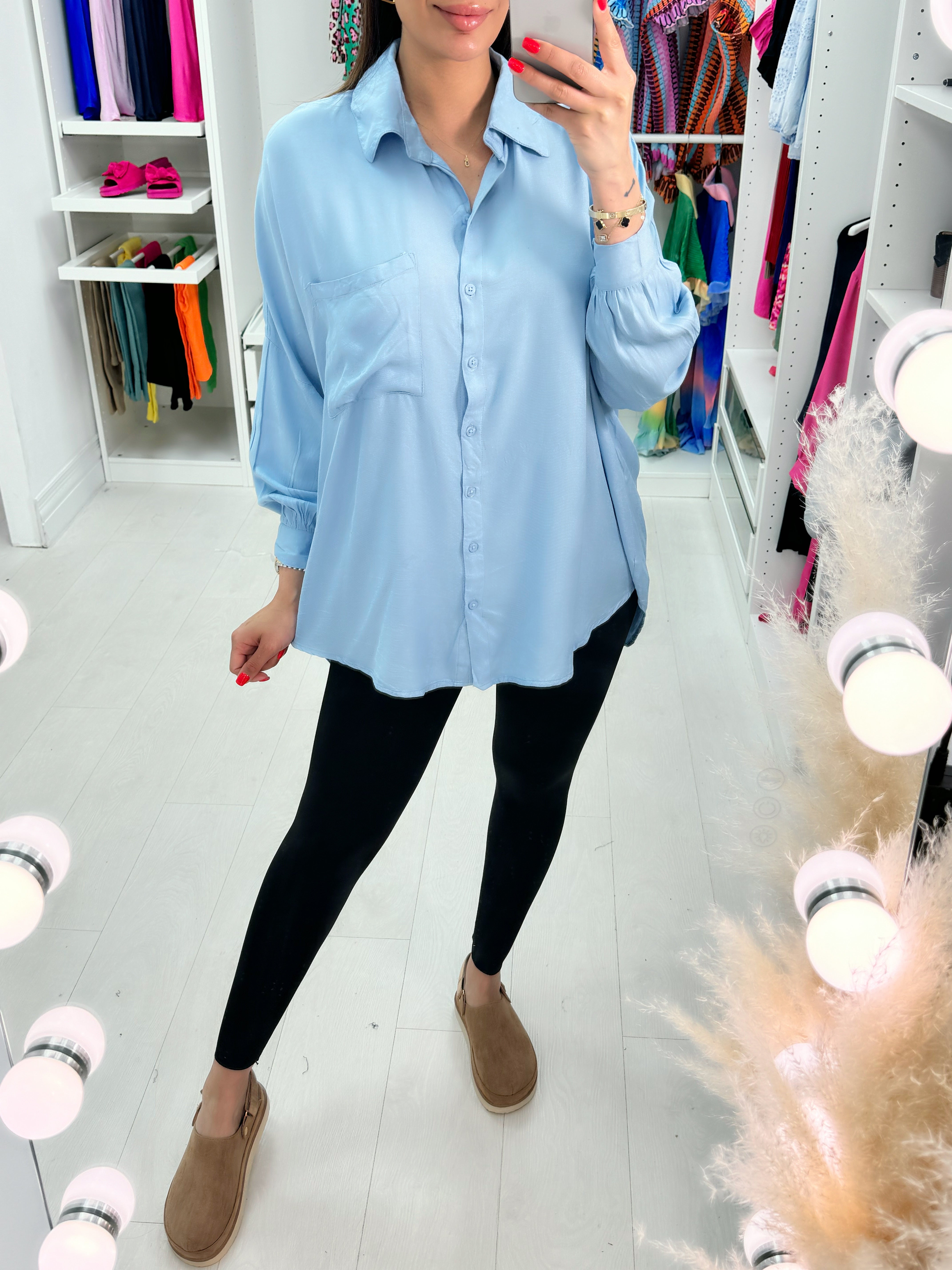 Sueno Plain Oversized Shirt