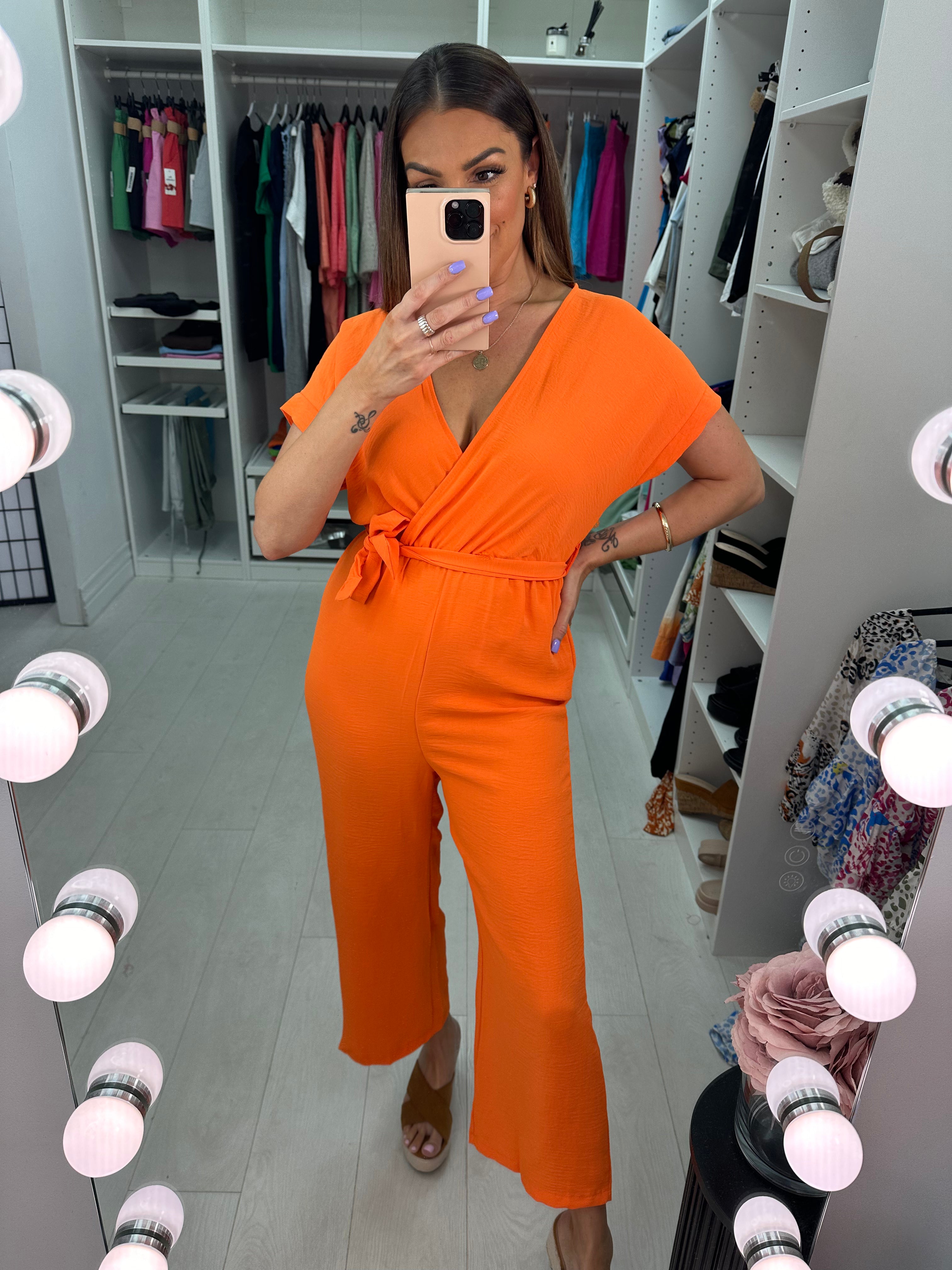 Indonesia Plain V Neck Crepe Jumpsuit