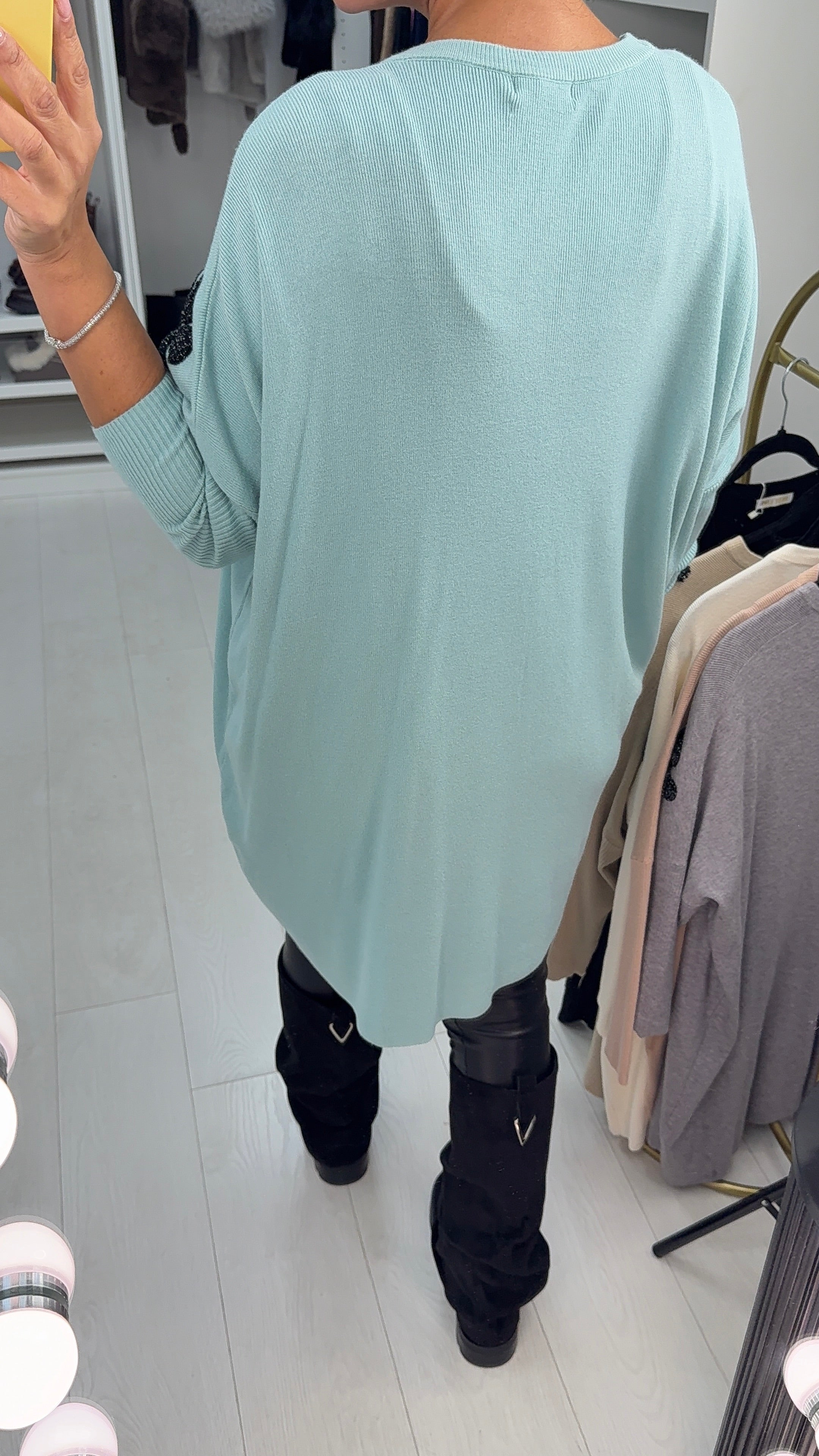 Nicola Flower Design Loose Fit Jumper