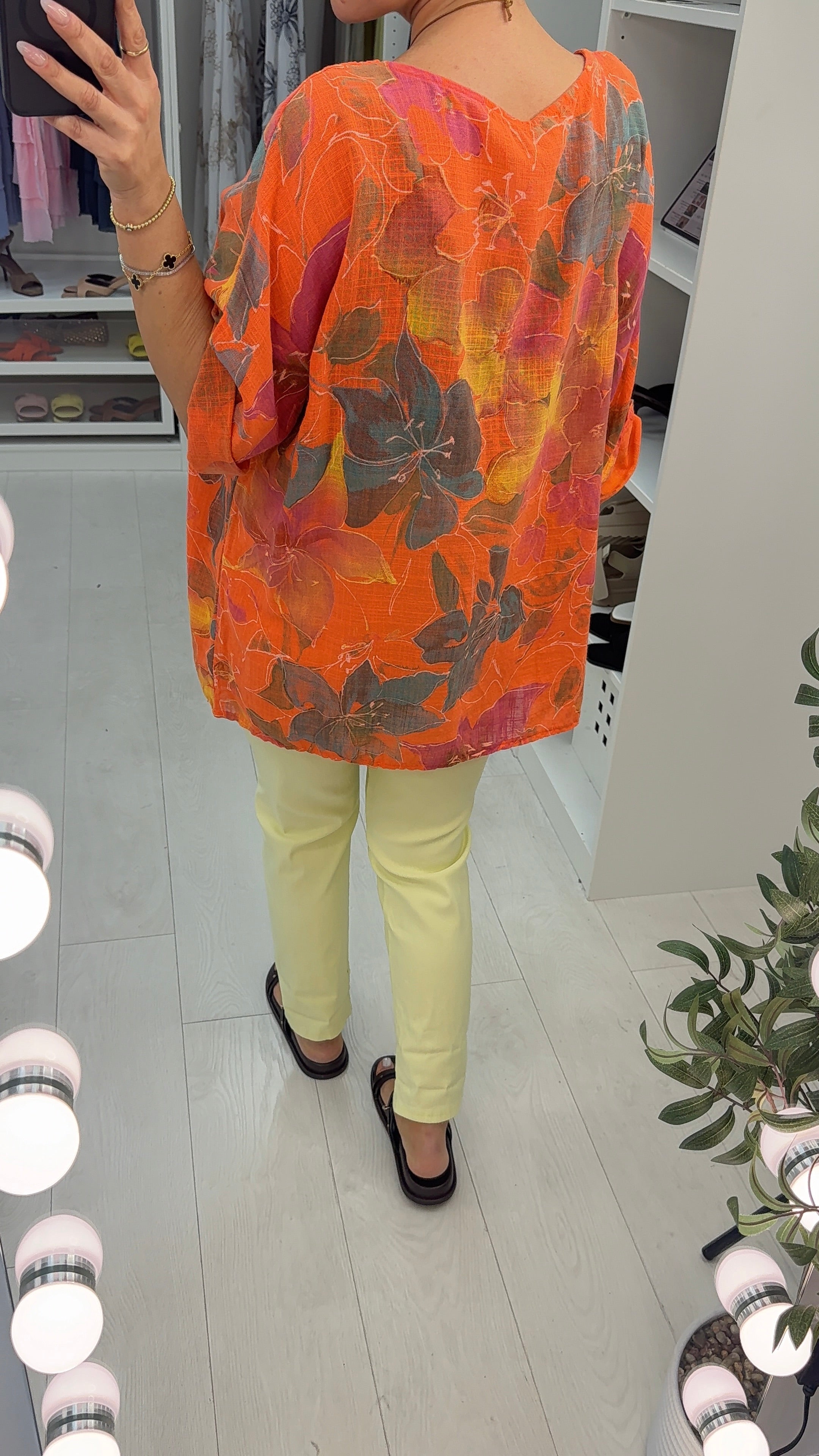 Lennie Floral Print Loose Fit Necklace Top