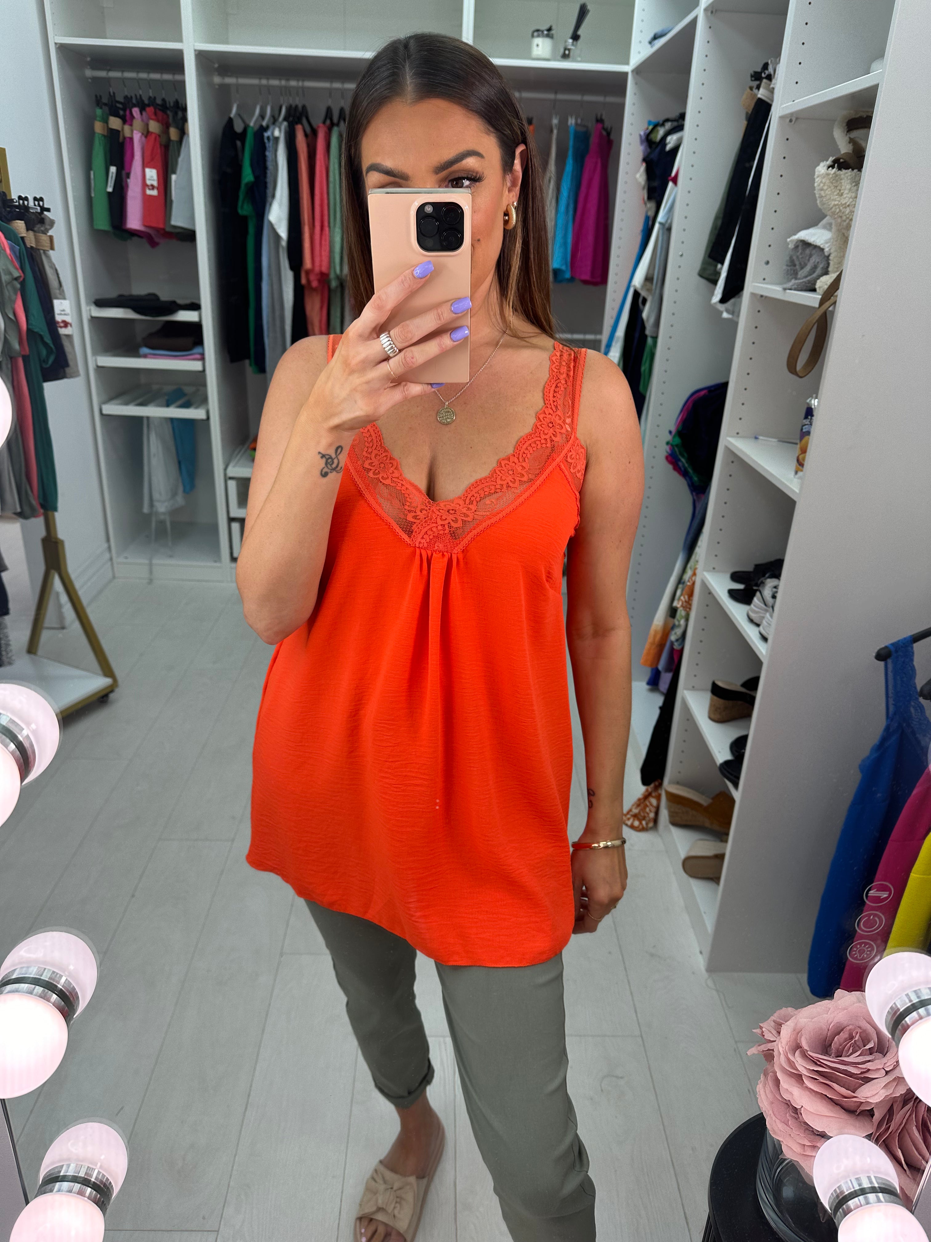 Leanne Lace Trim Cami