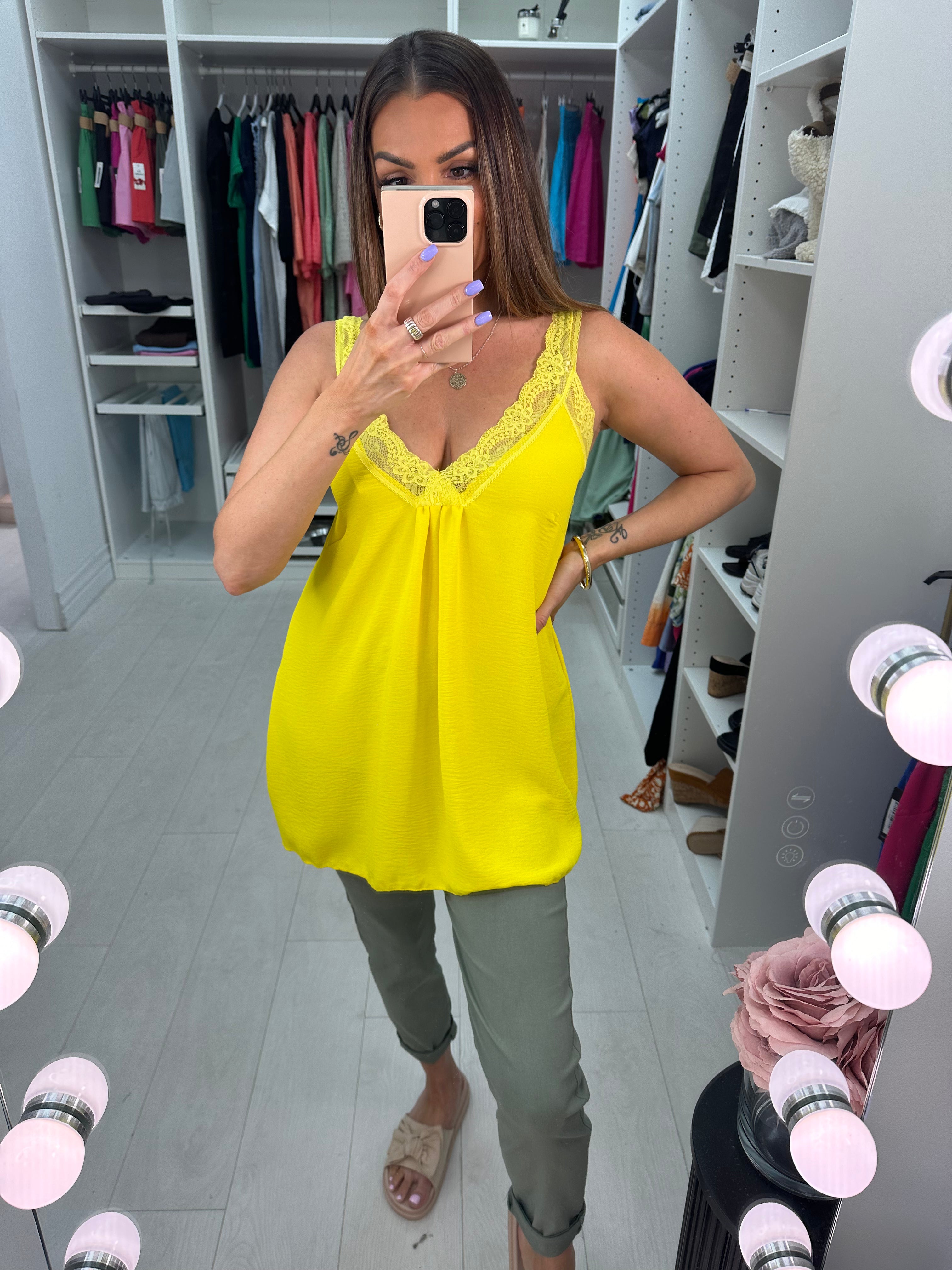 Leanne Lace Trim Cami