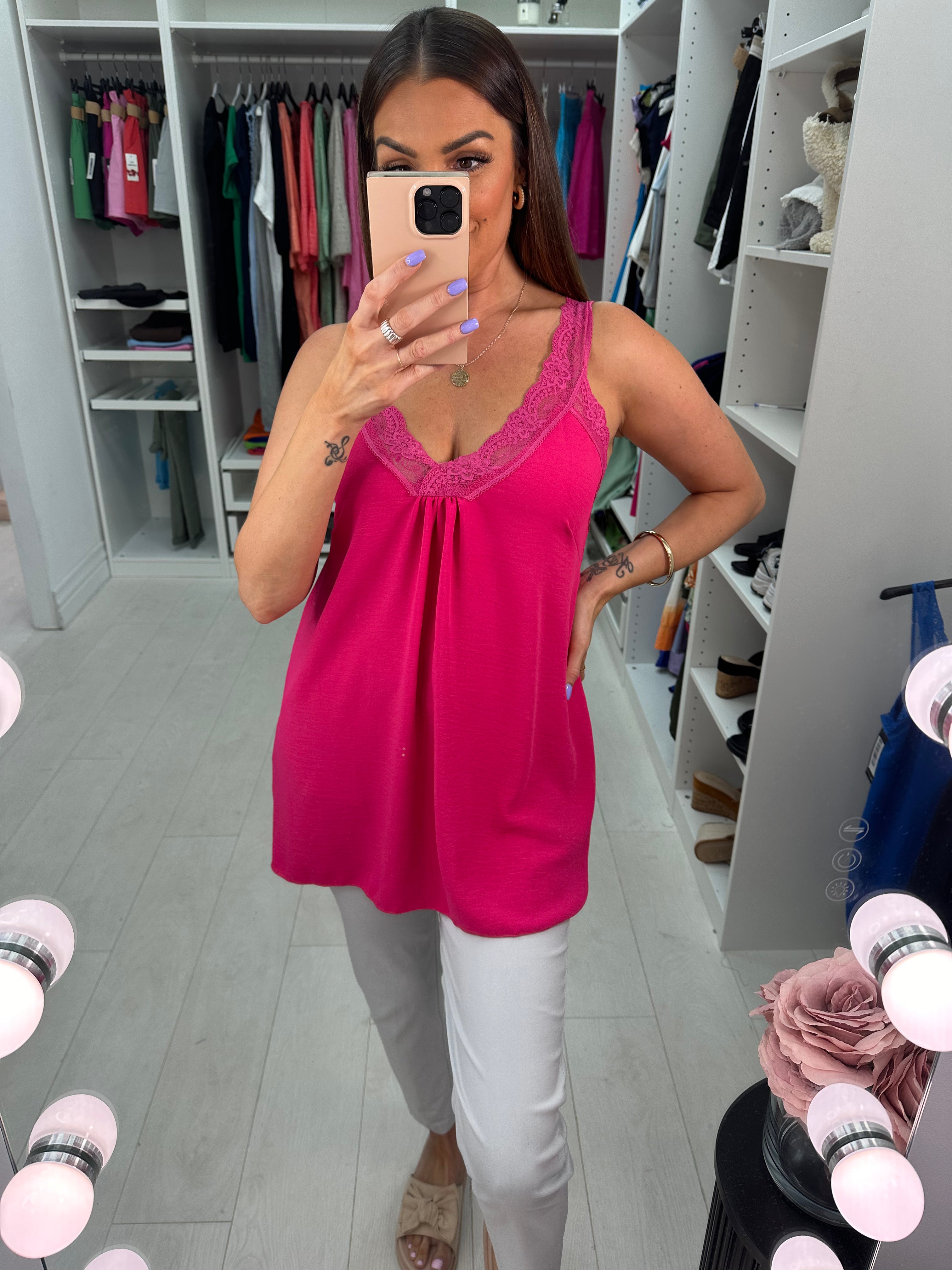 Leanne Lace Trim Cami