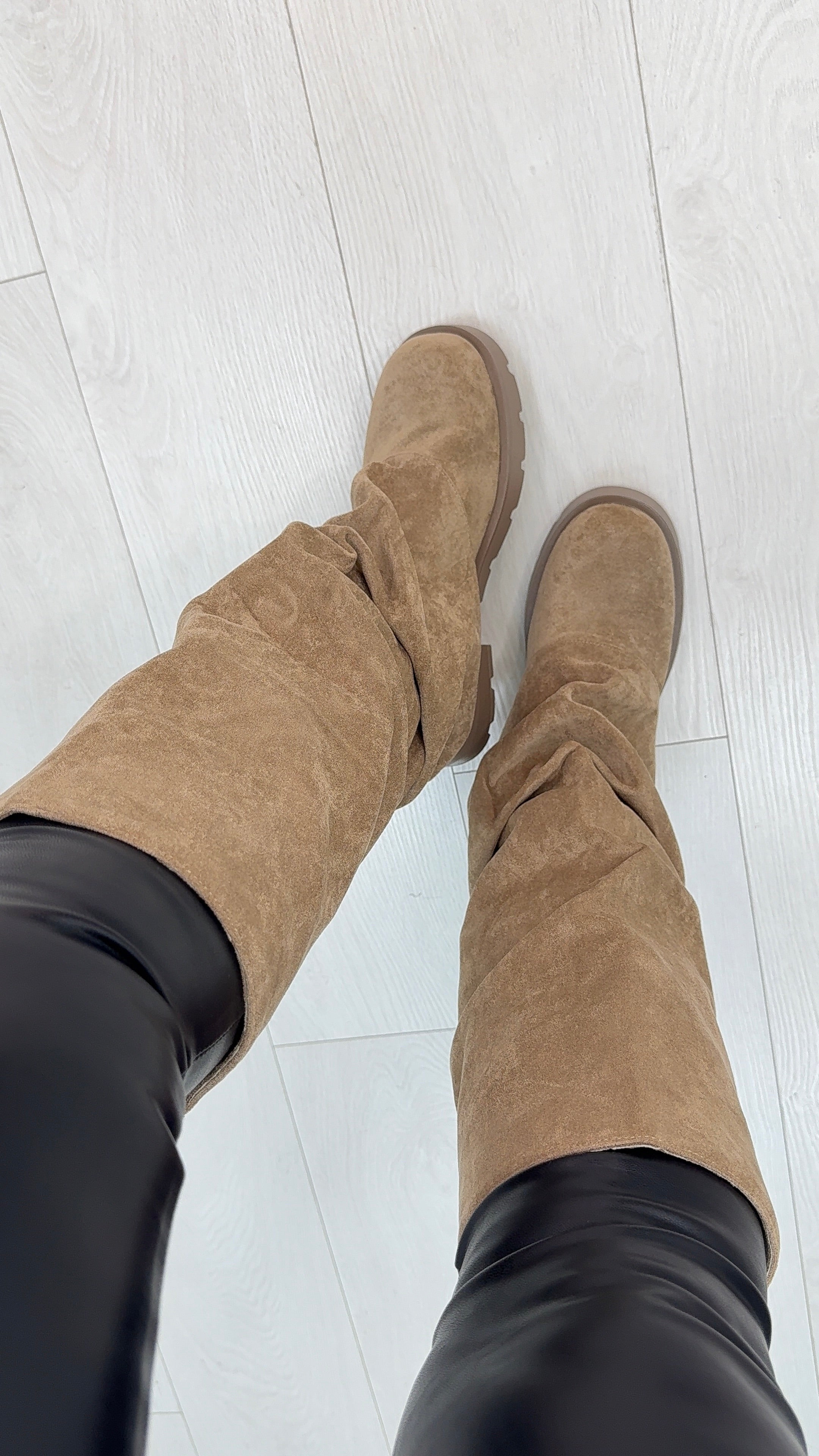 Ricardo Faux Suede Fold Over Boots