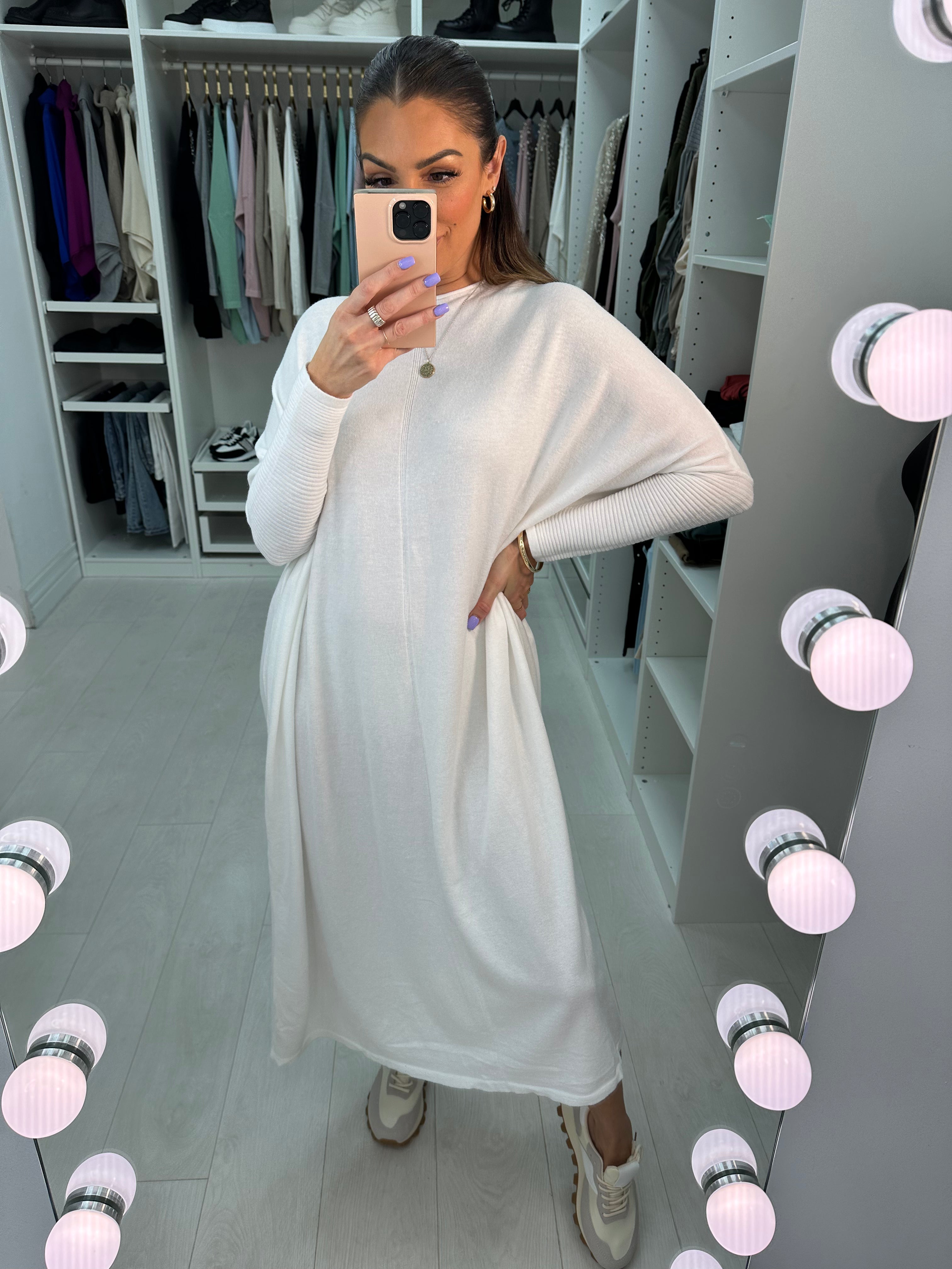 Alina Plain Maxi Knit Dress