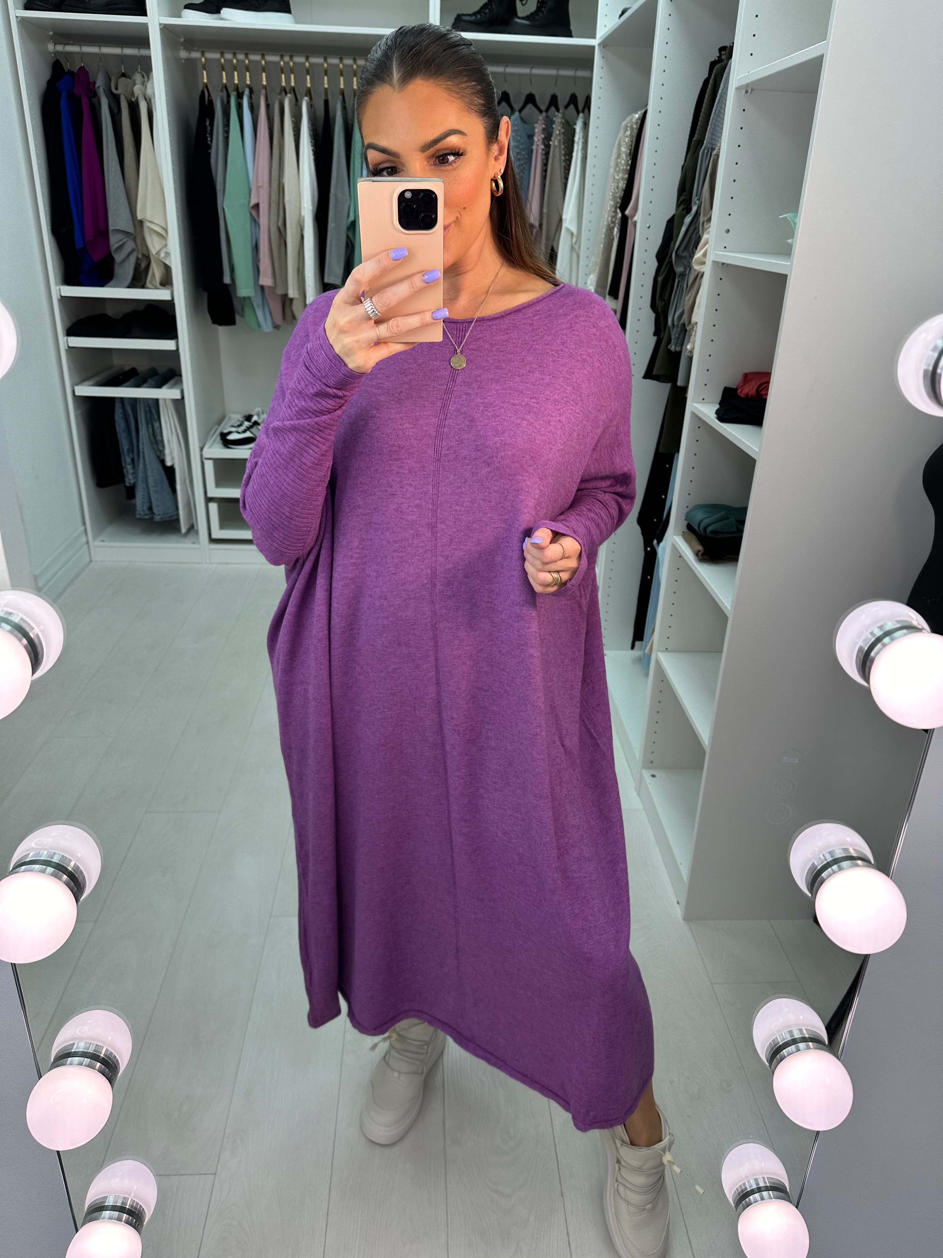 Alina Plain Maxi Knit Dress