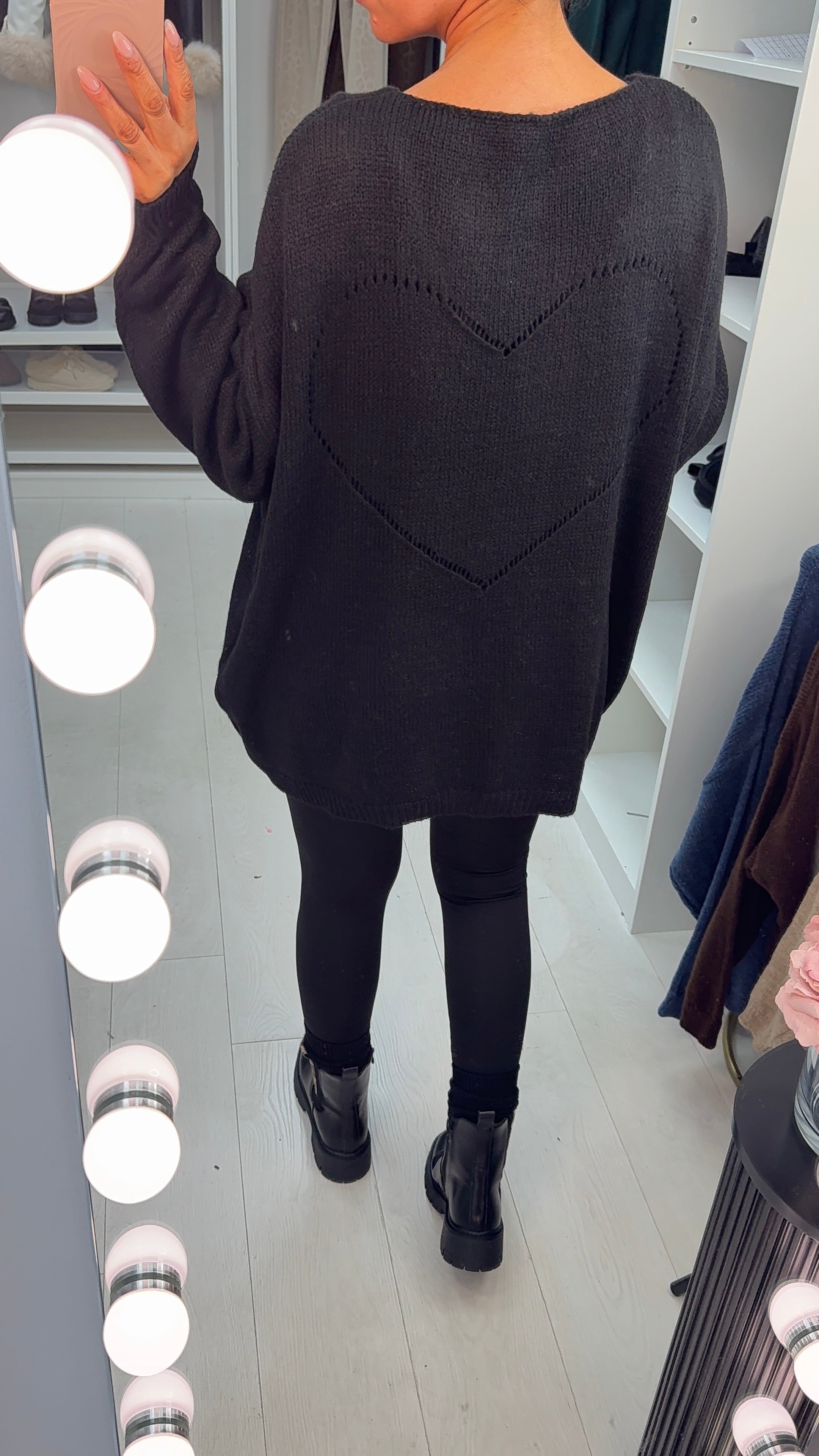 Jessica Heart Back Oversized Jumper