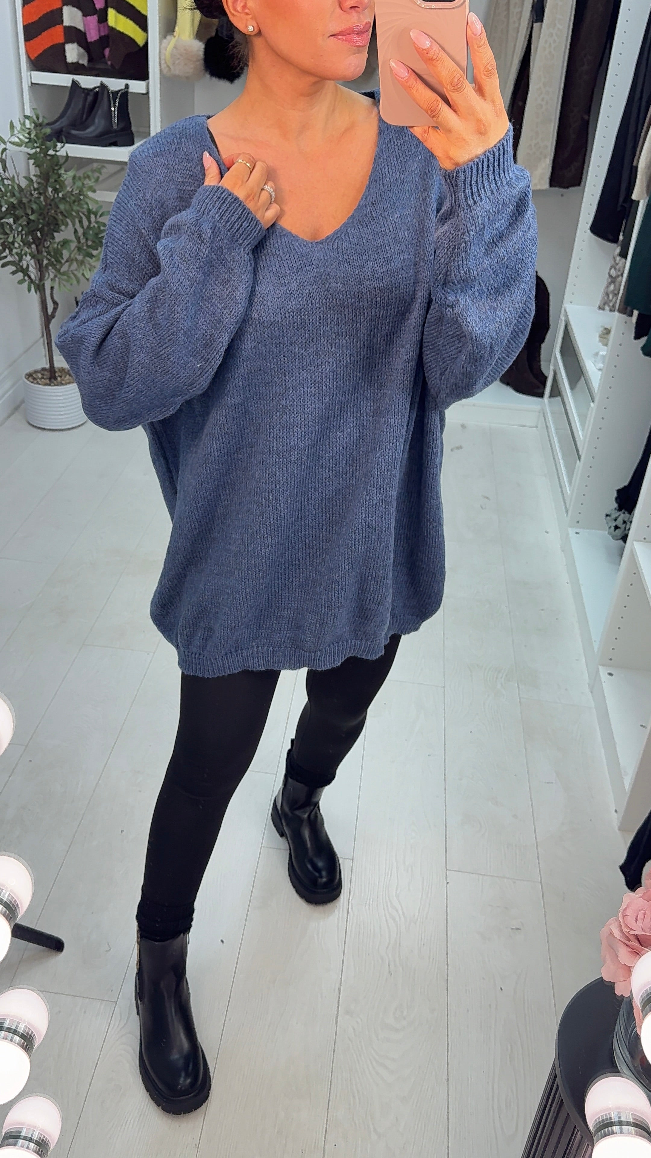 Jessica Heart Back Oversized Jumper