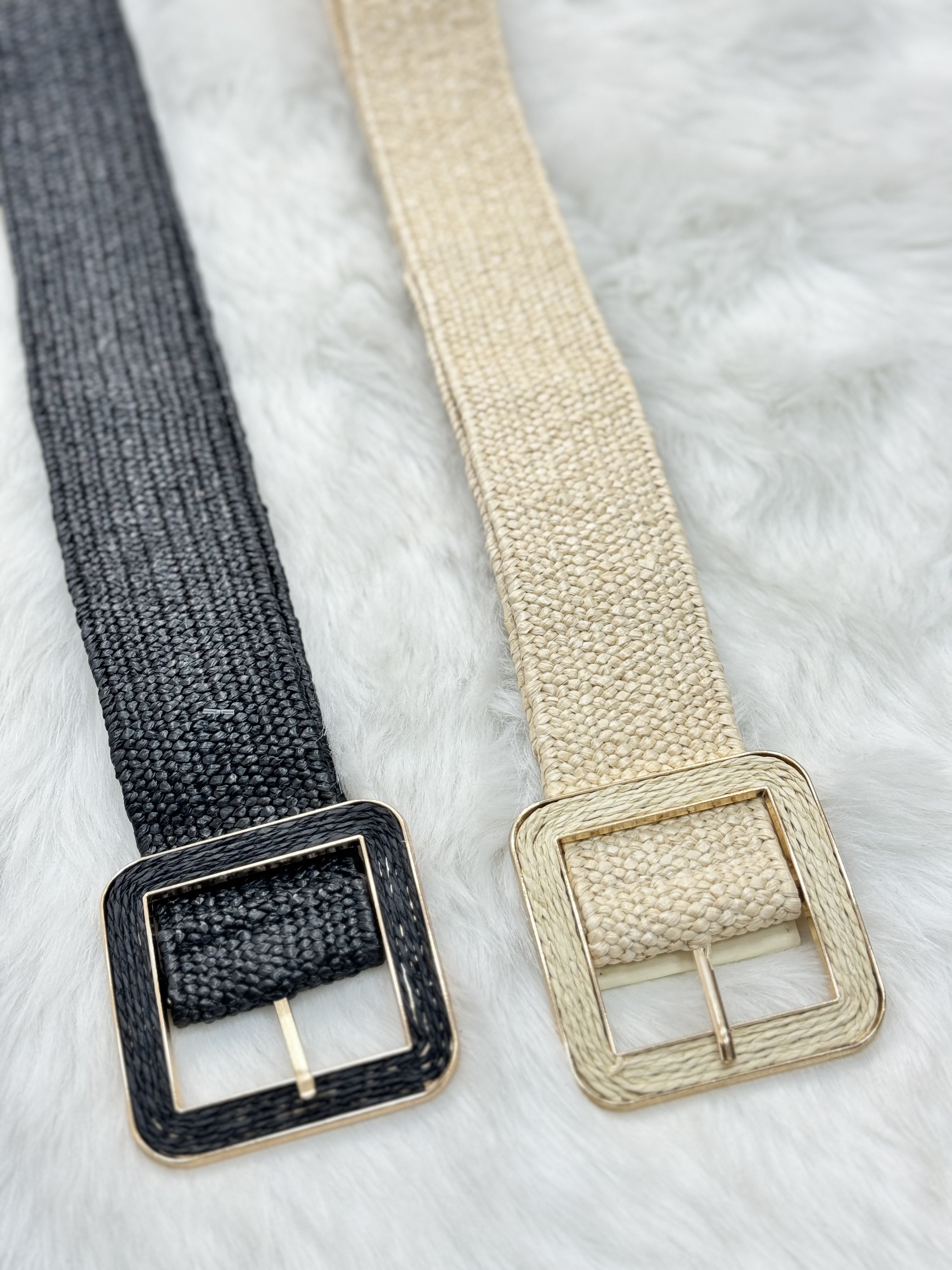 Drucilla Straw Woven Belt