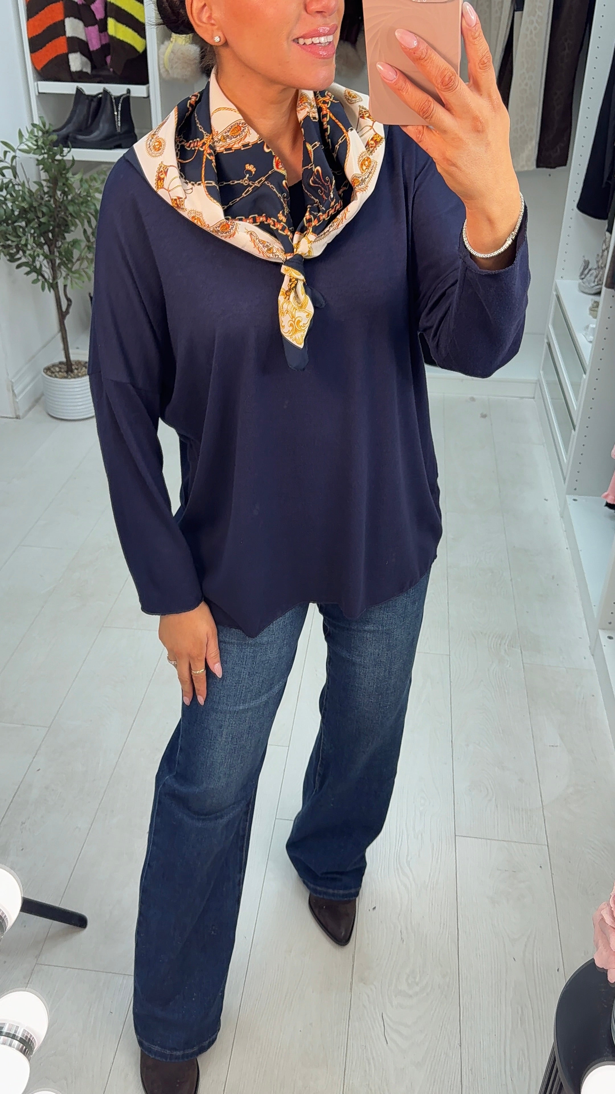 Amalie Baroque Satin Scarf Top