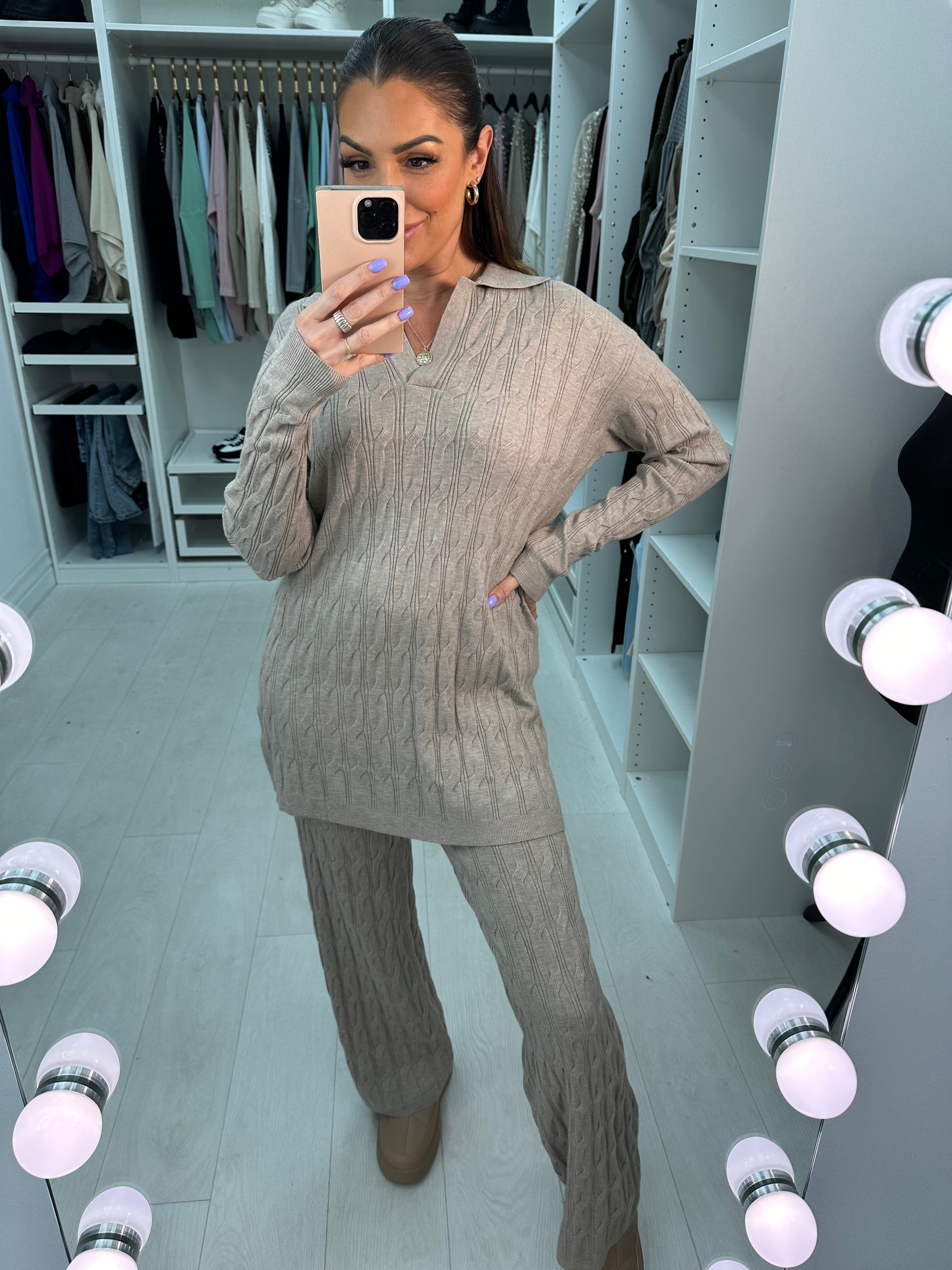 Mirabelle Cable Knit Loungewear Set