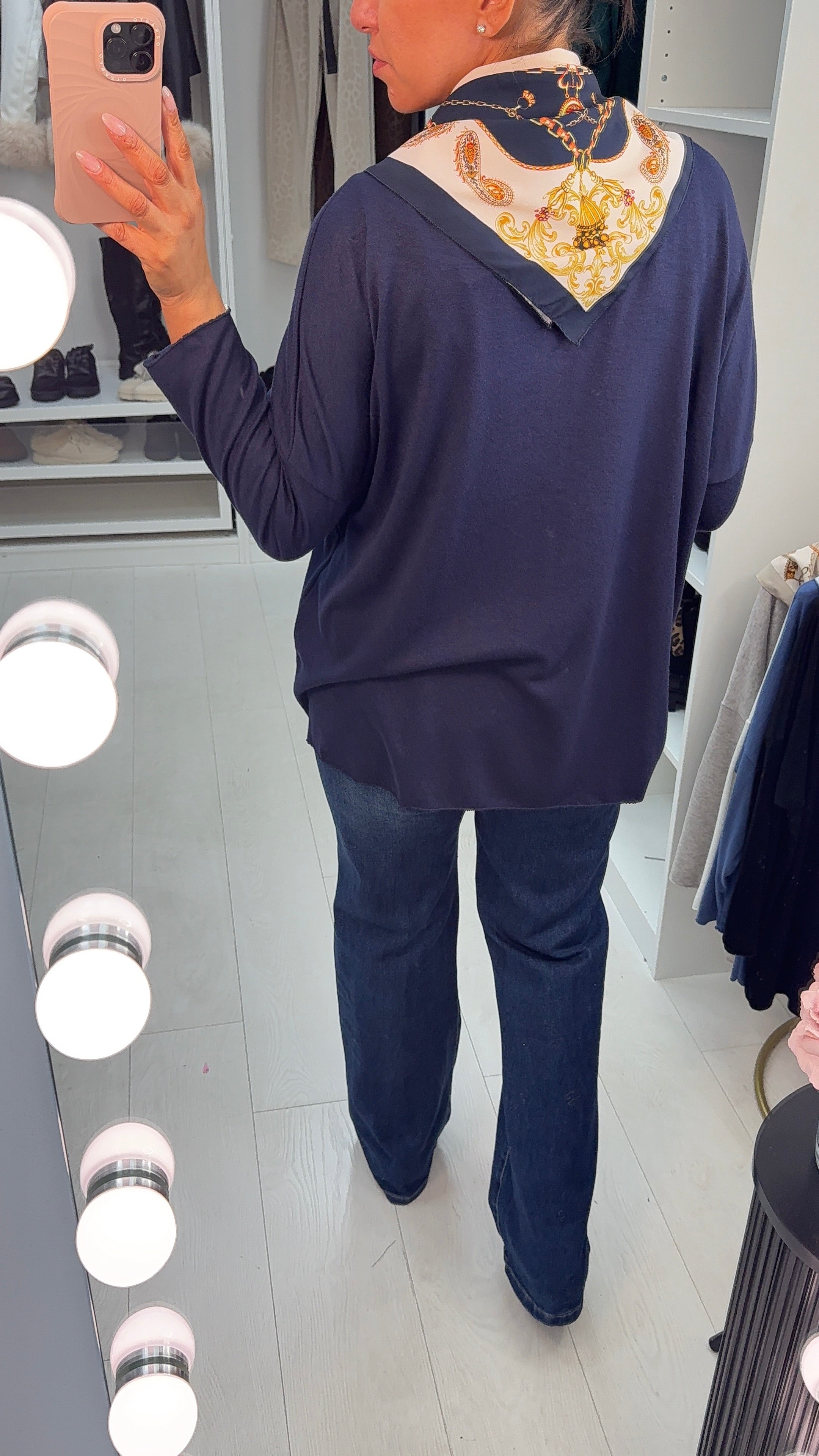 Amalie Baroque Satin Scarf Top