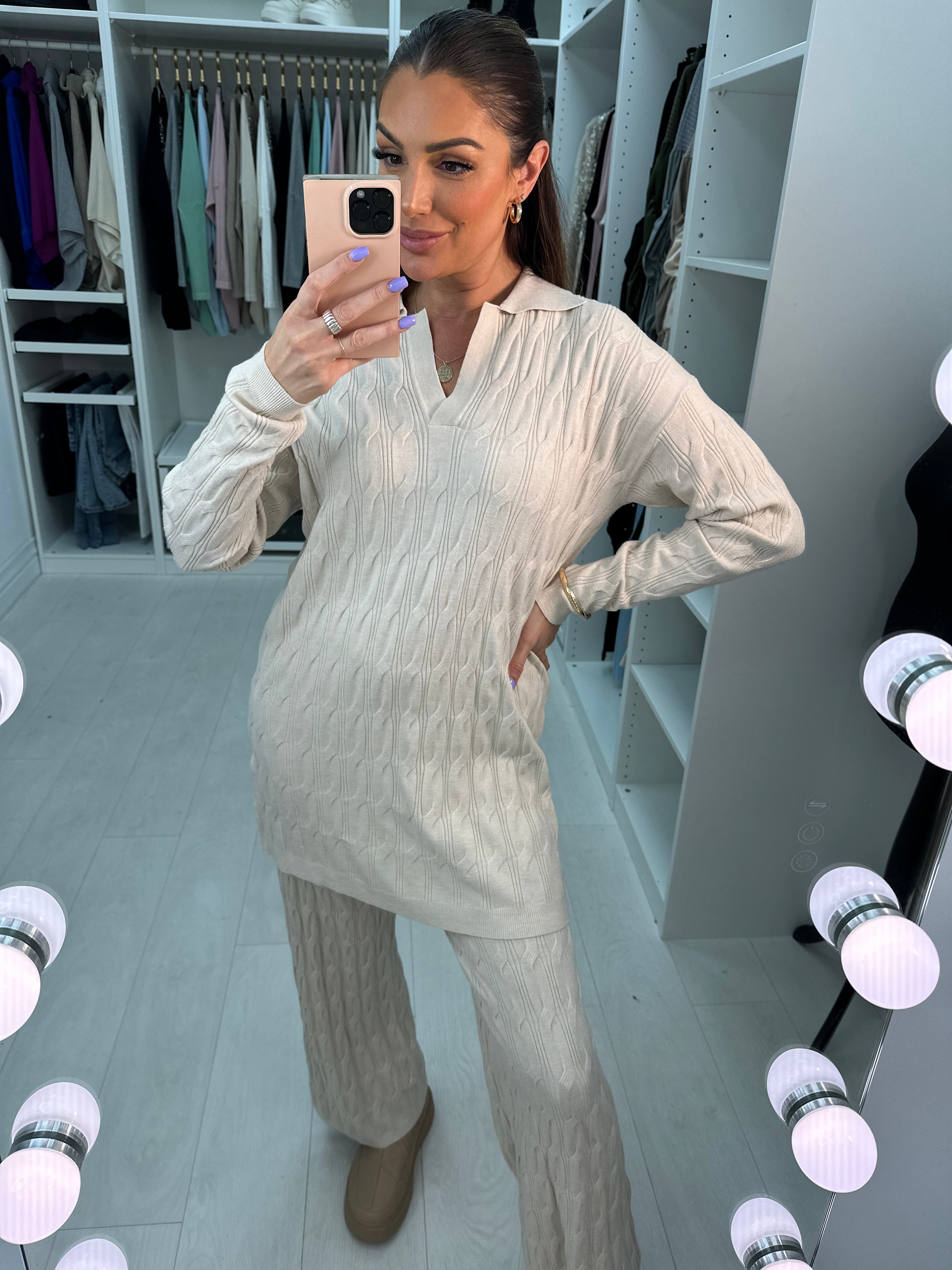 Mirabelle Cable Knit Loungewear Set