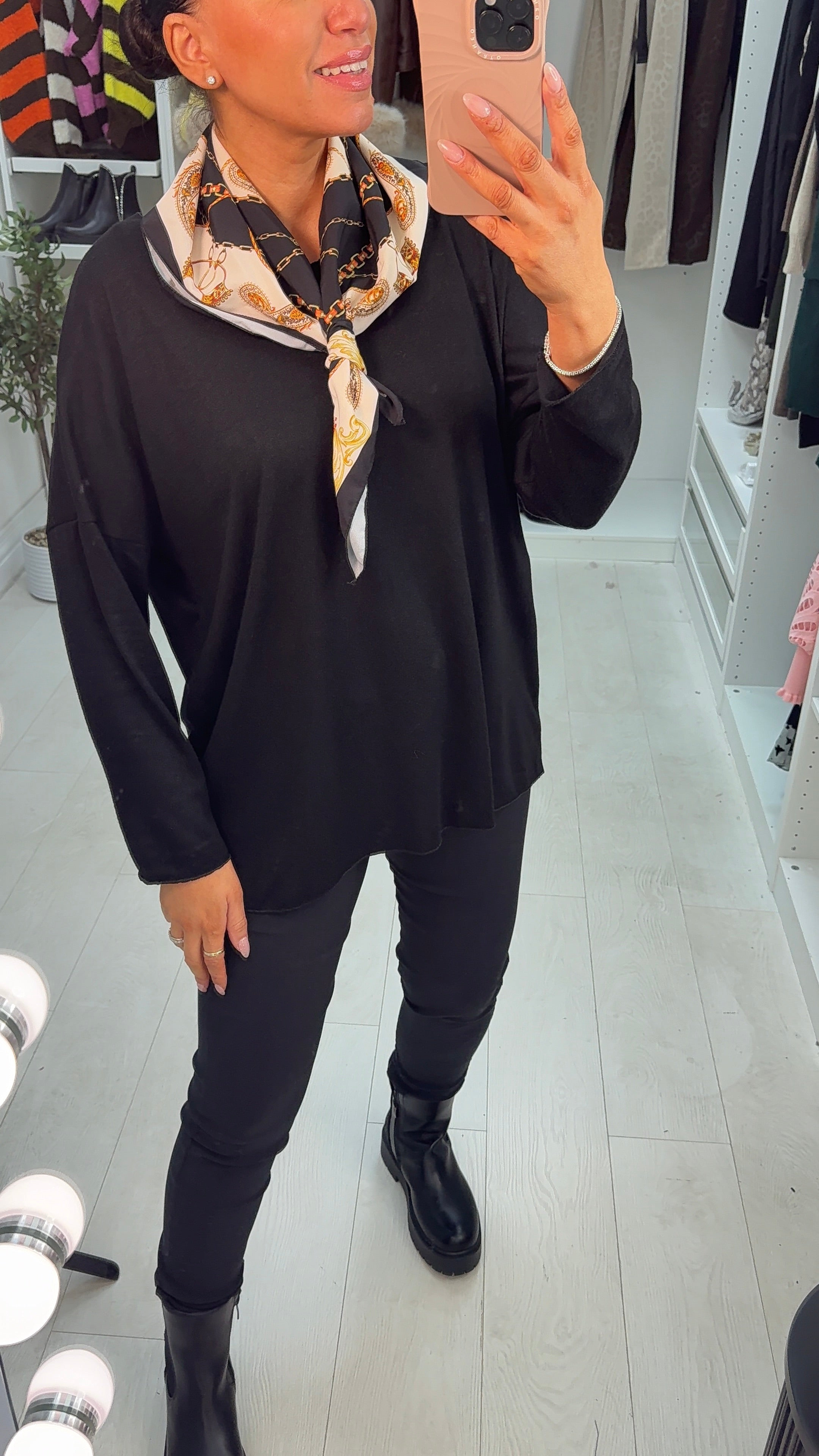 Amalie Baroque Satin Scarf Top