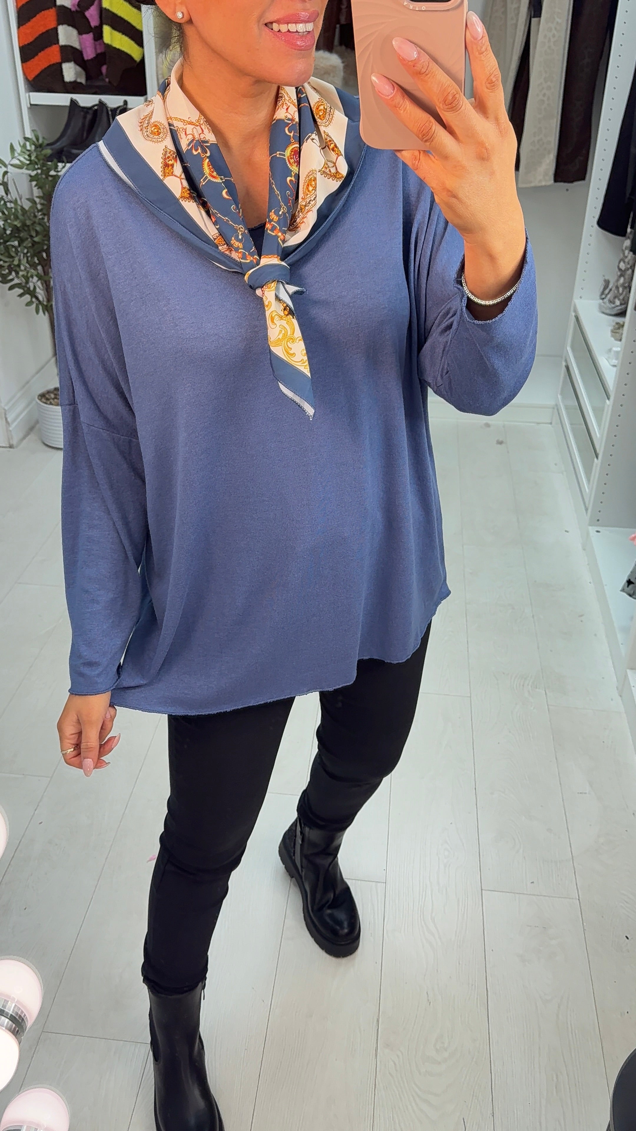 Amalie Baroque Satin Scarf Top