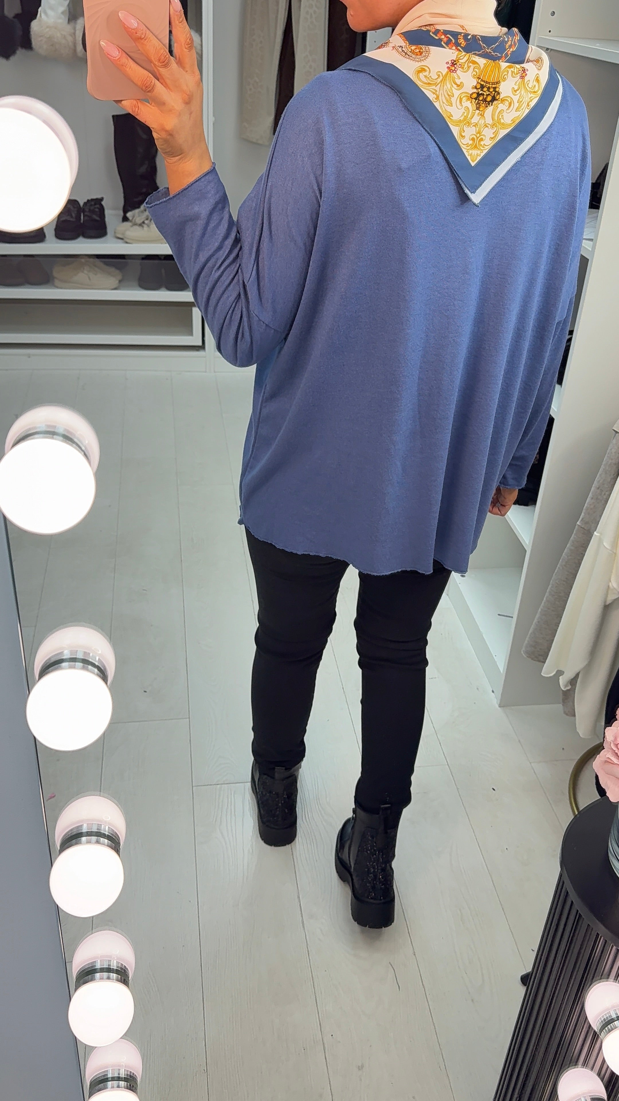 Amalie Baroque Satin Scarf Top