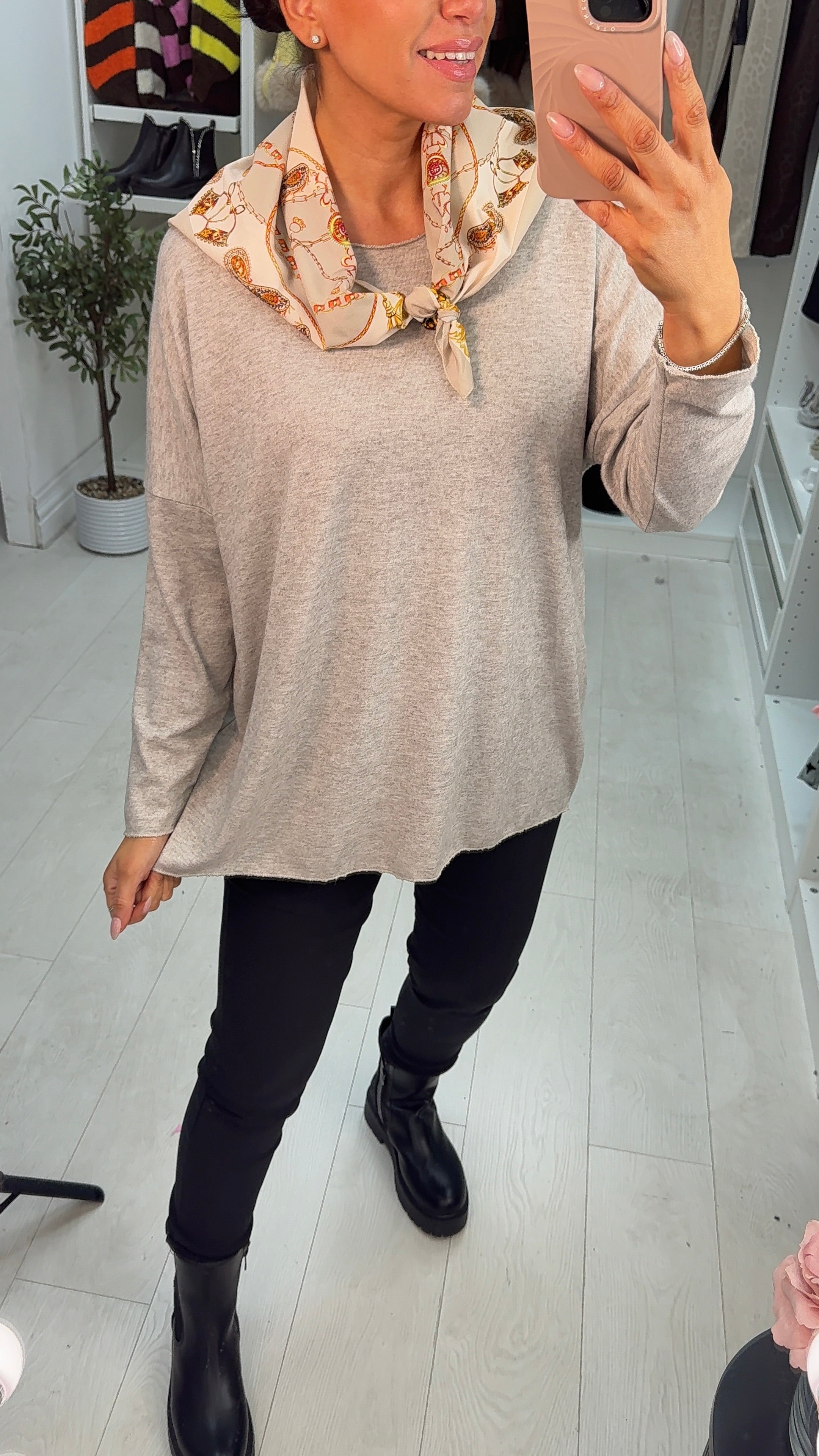 Amalie Baroque Satin Scarf Top