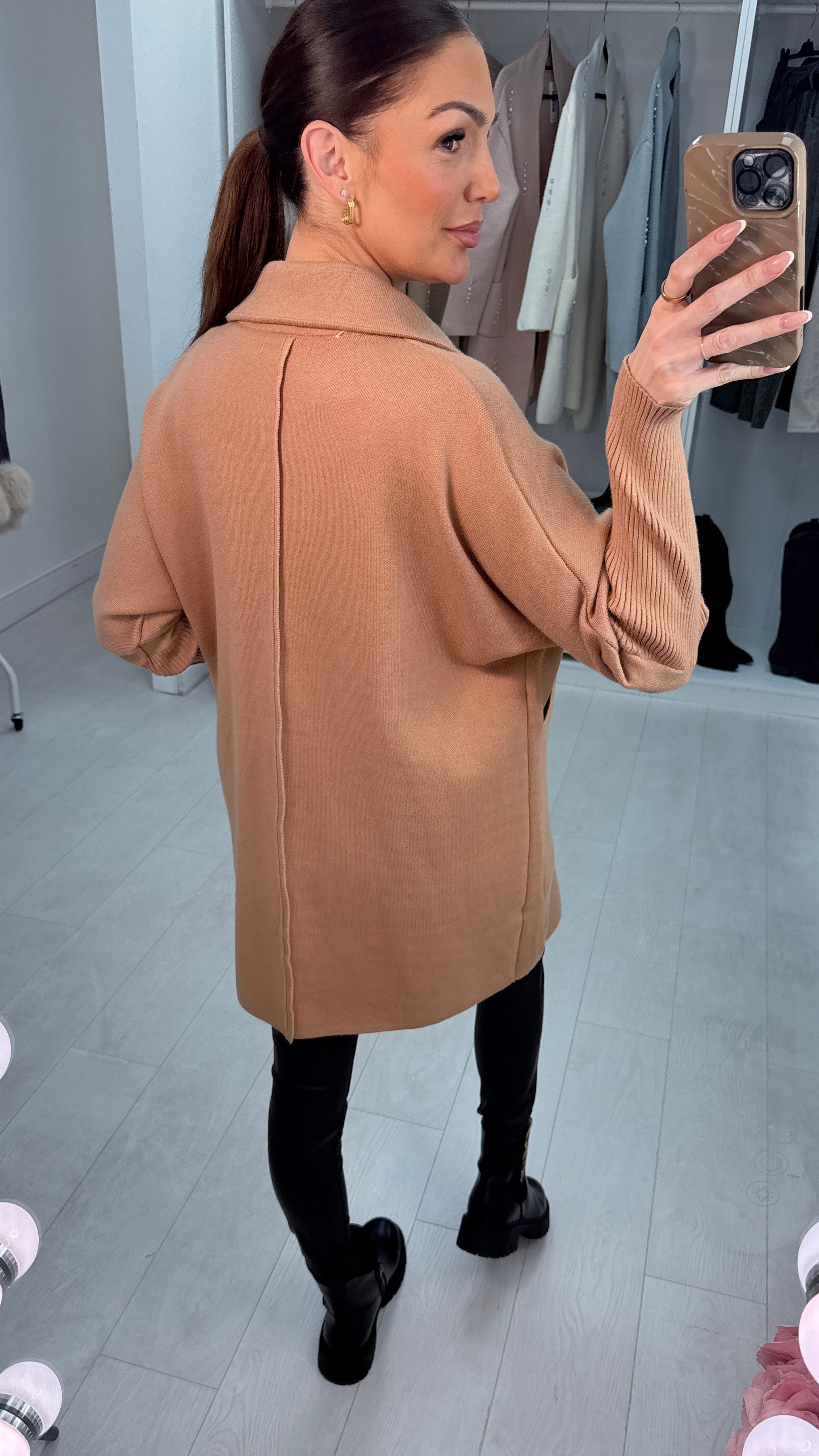 Lenny Plain Pocket Front Cardi Jacket