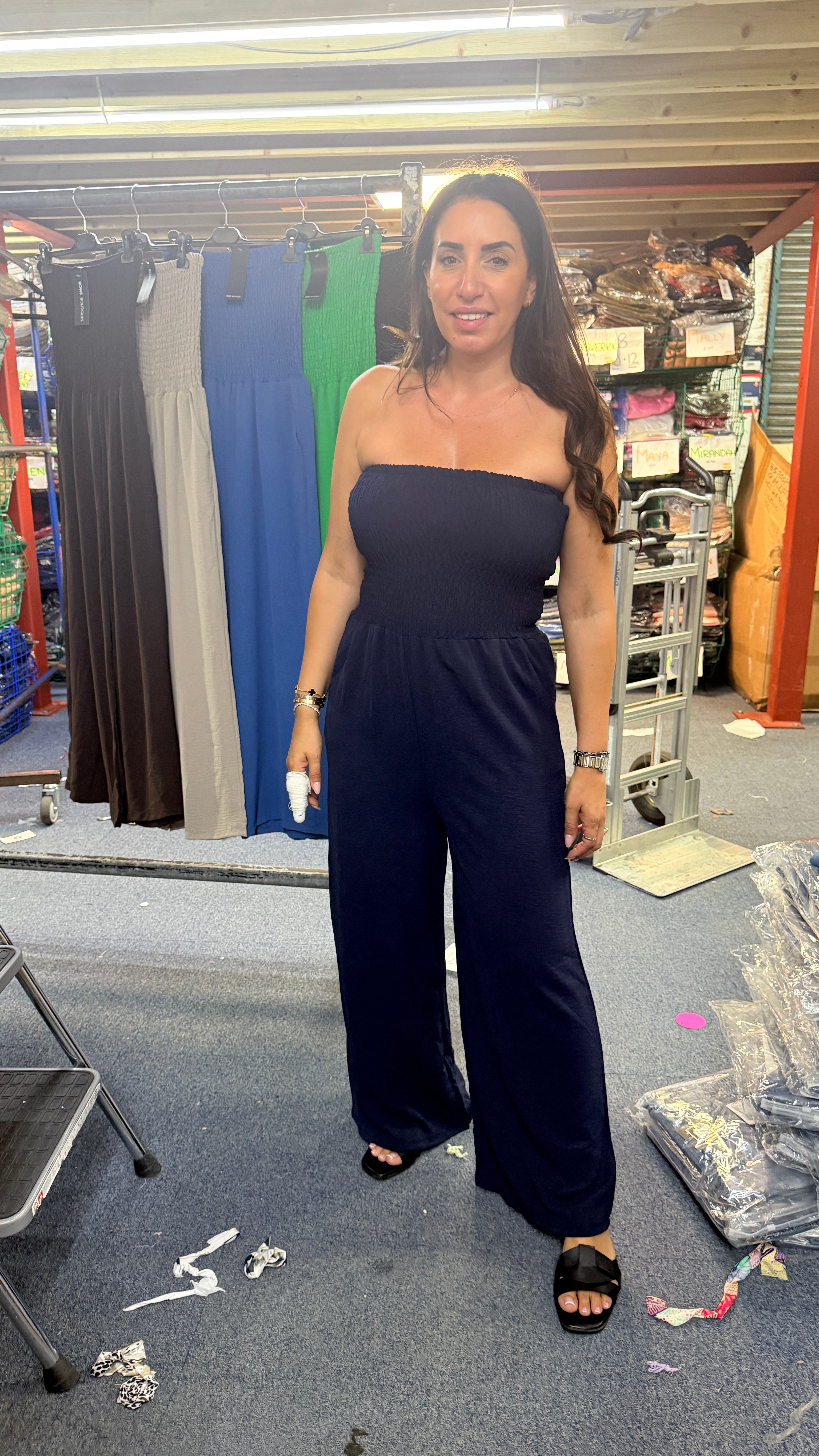 Alissandra Stapless Sheered Jumpsuit