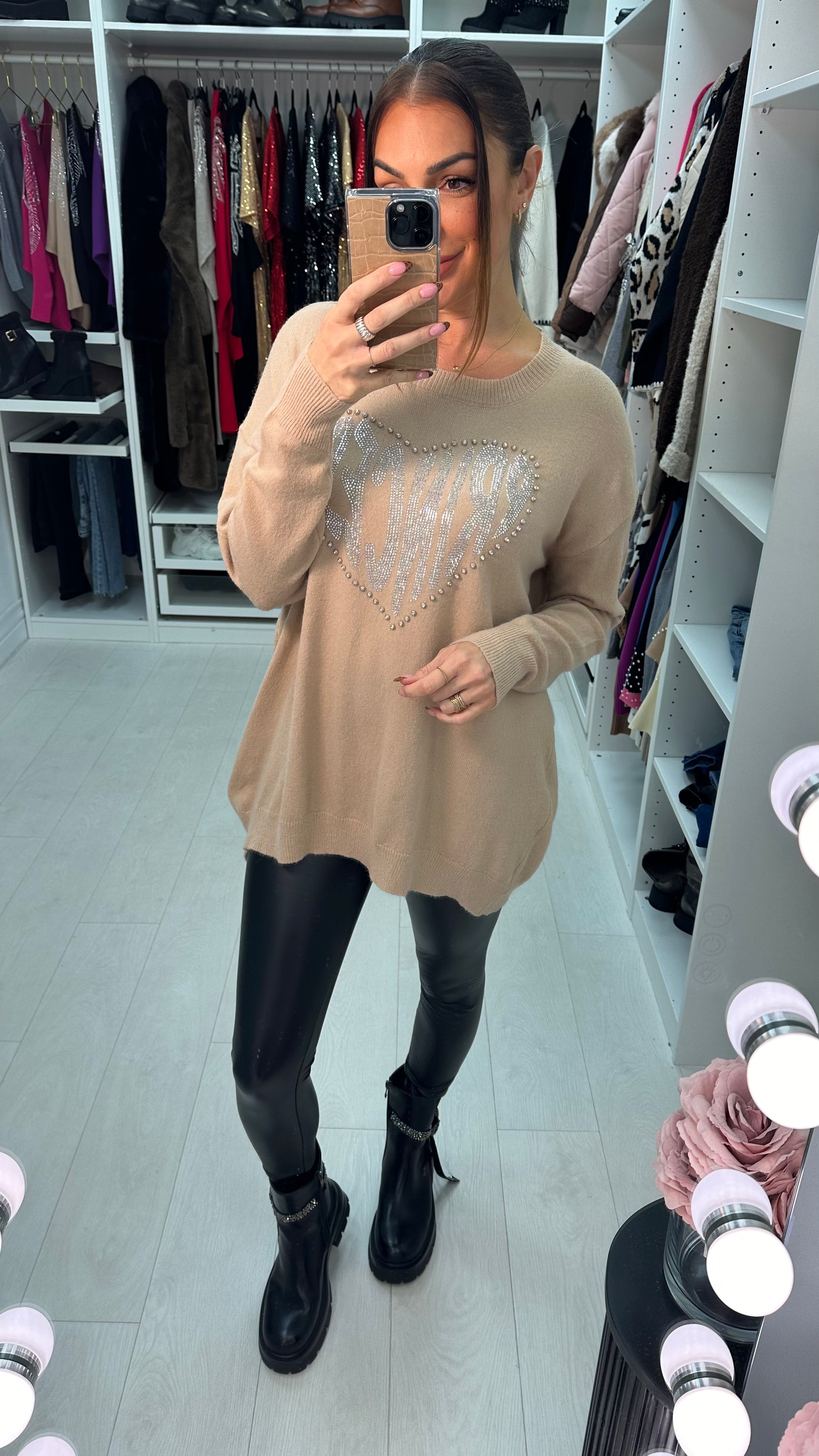 Kyra Gem Stud Princess Heart Jumper