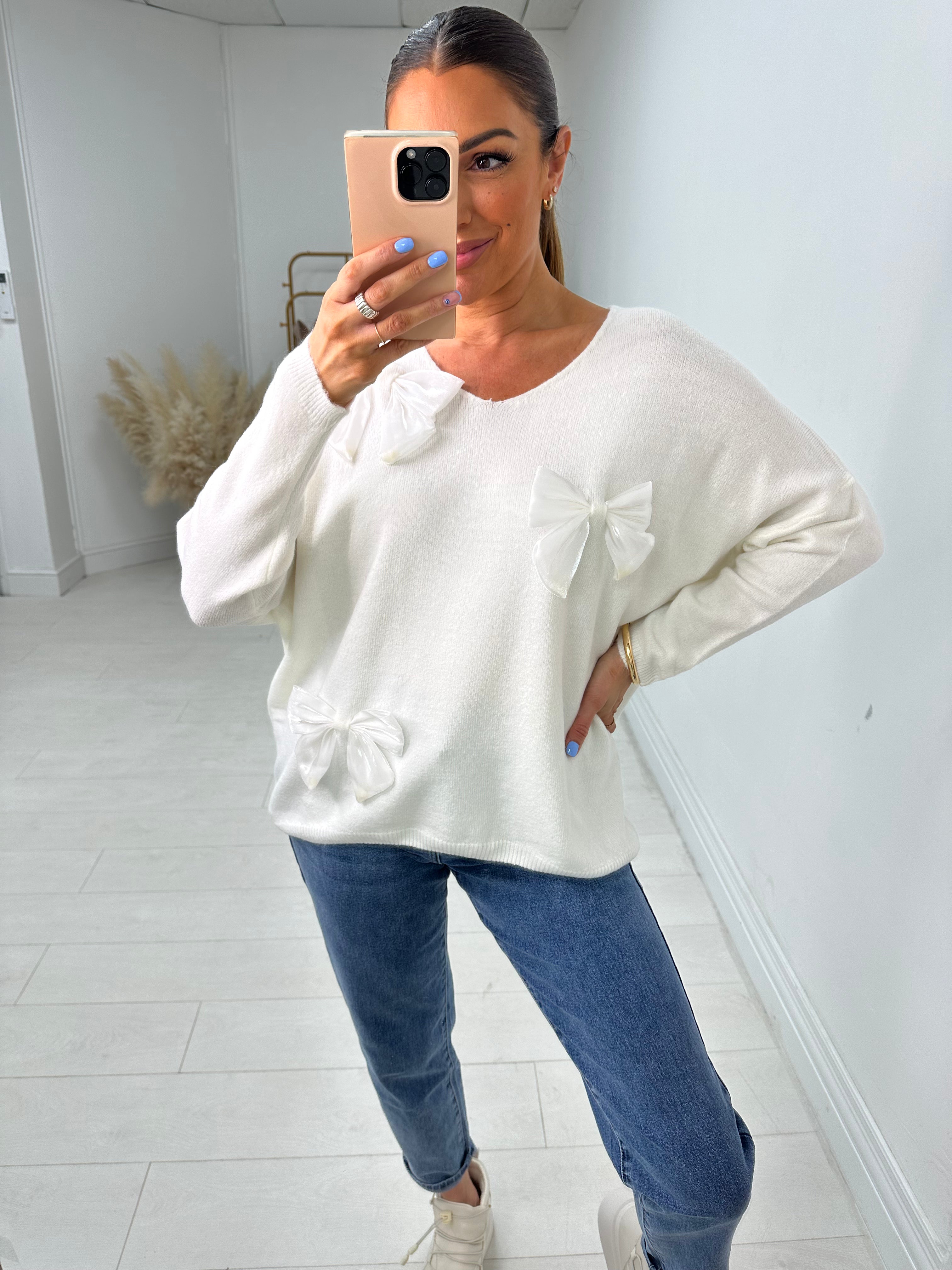 Julie Bow Detail Jumper