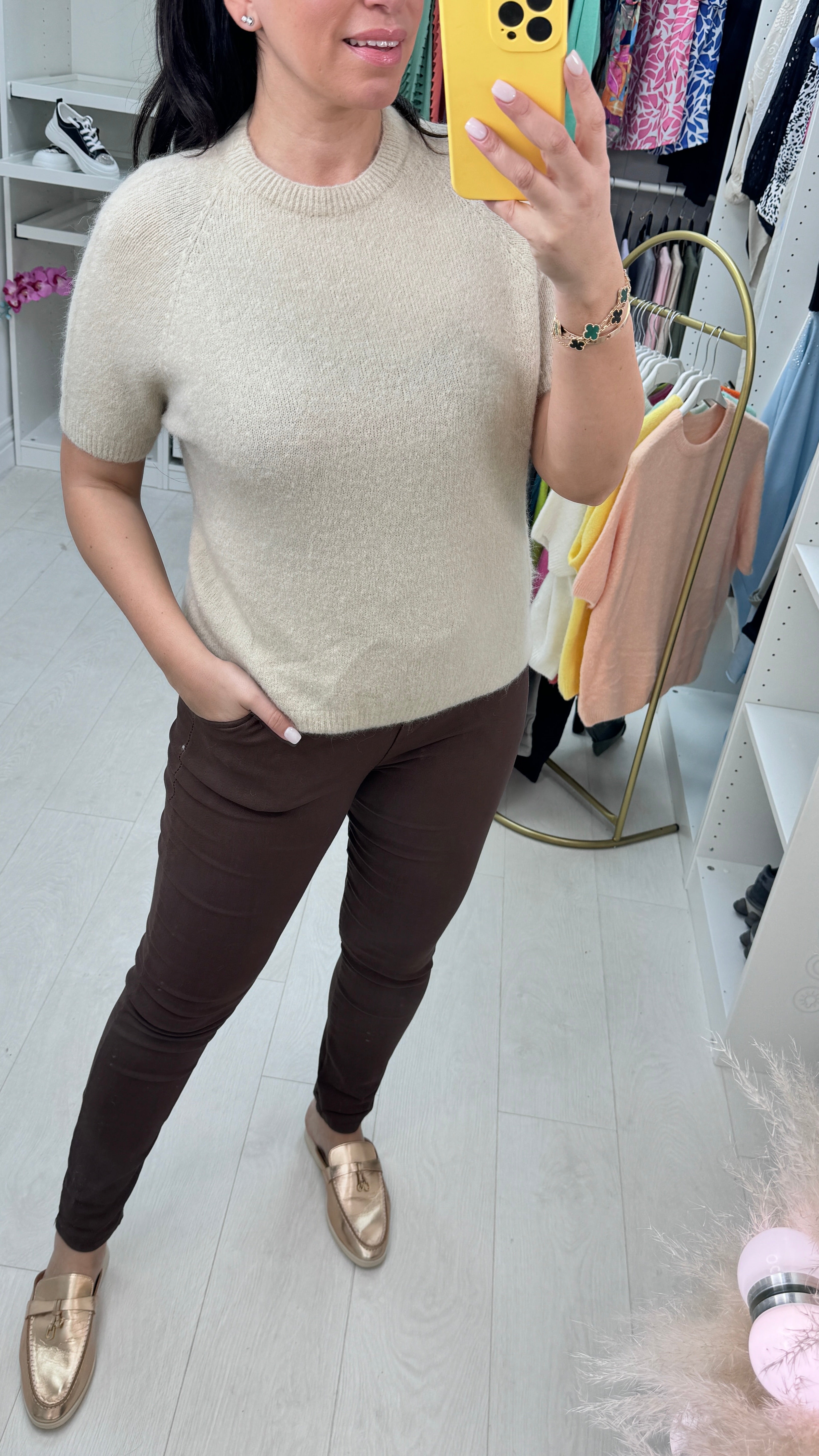 Keisha Short Sleeve Round Neck Jumper