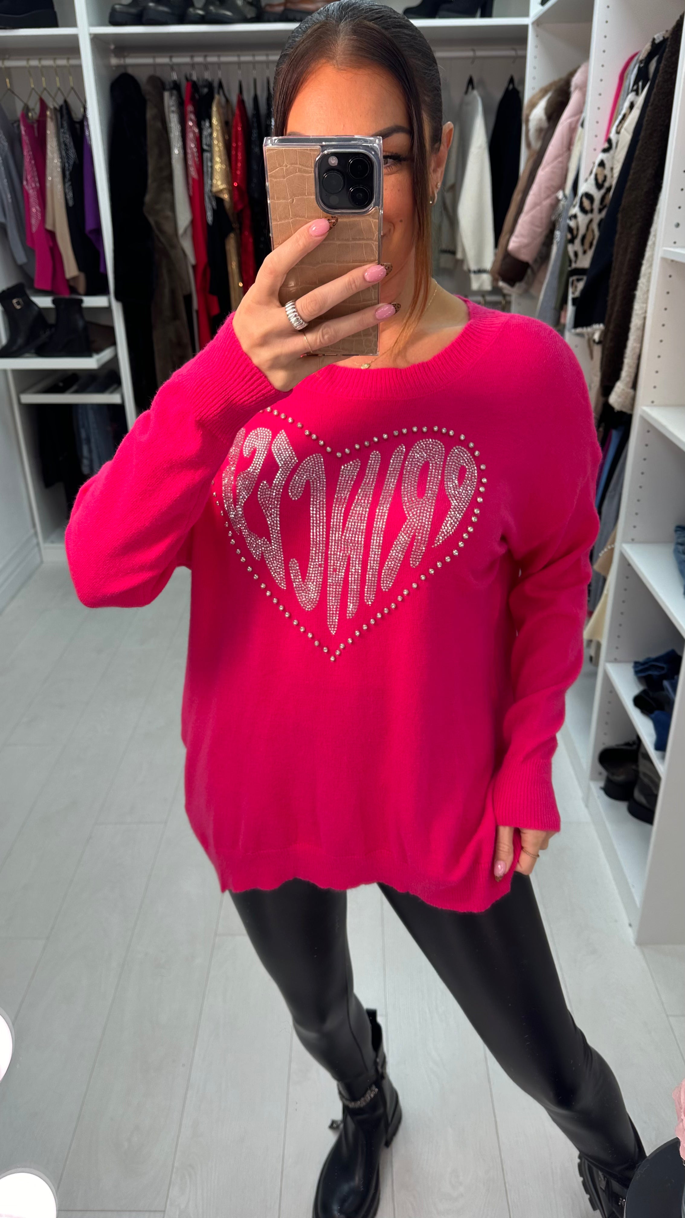 Kyra Gem Stud Princess Heart Jumper