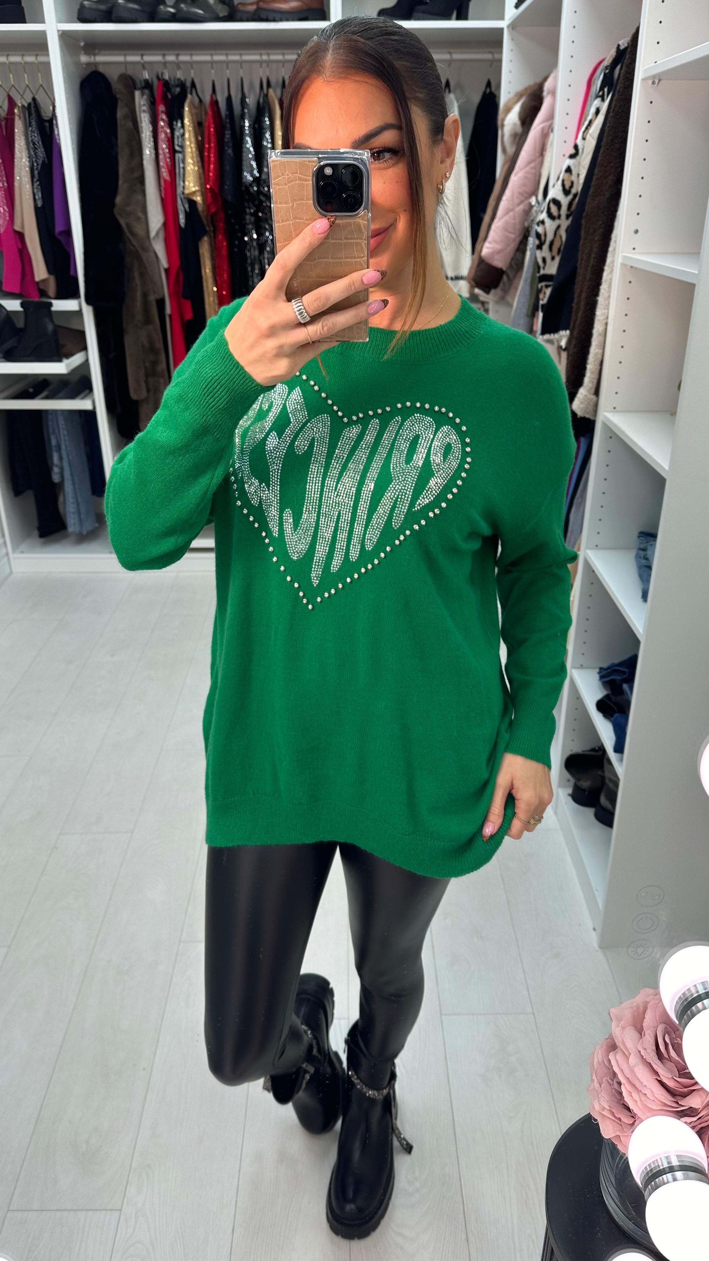 Kyra Gem Stud Princess Heart Jumper