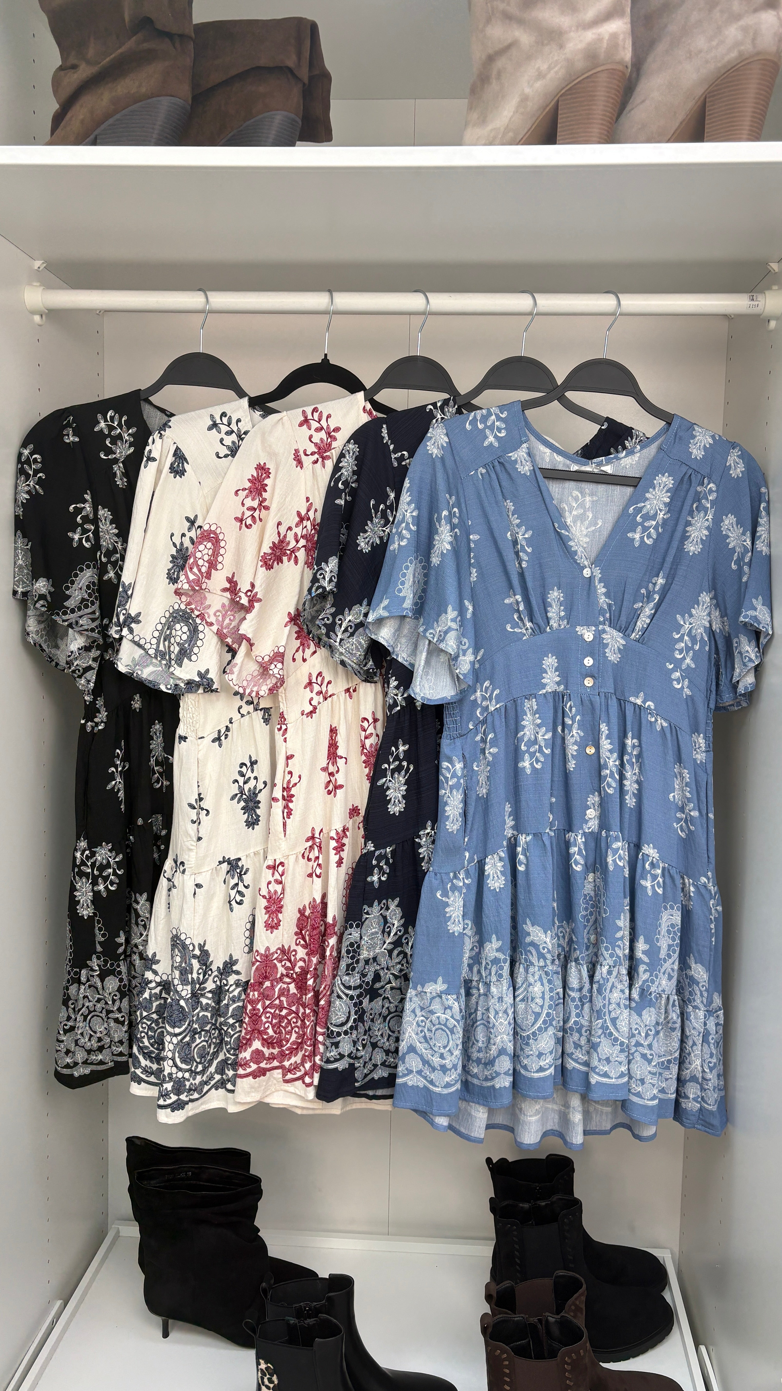Hartley V Neck Paisley Smock Dress