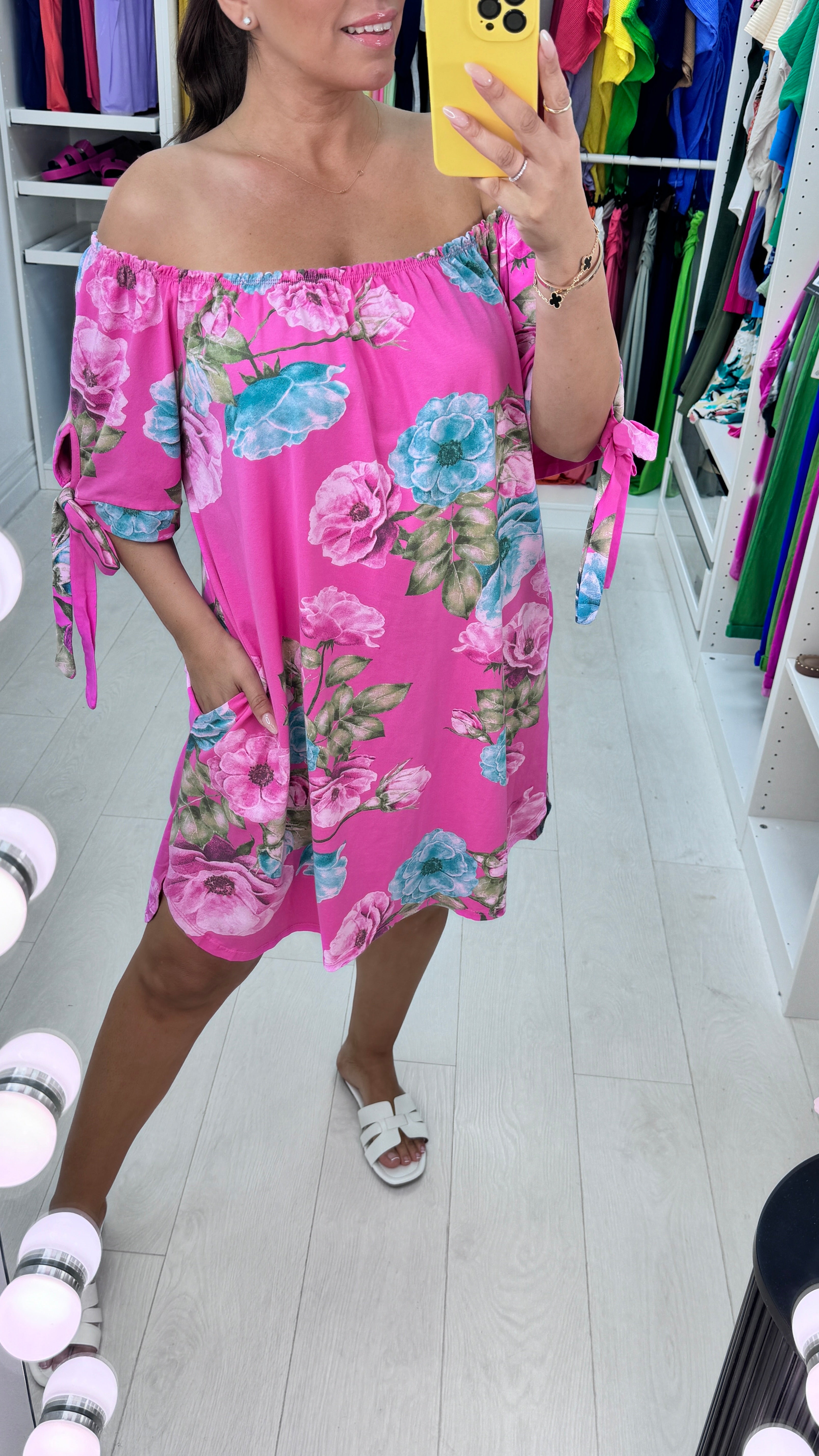 Briella Floral Bardot Dress