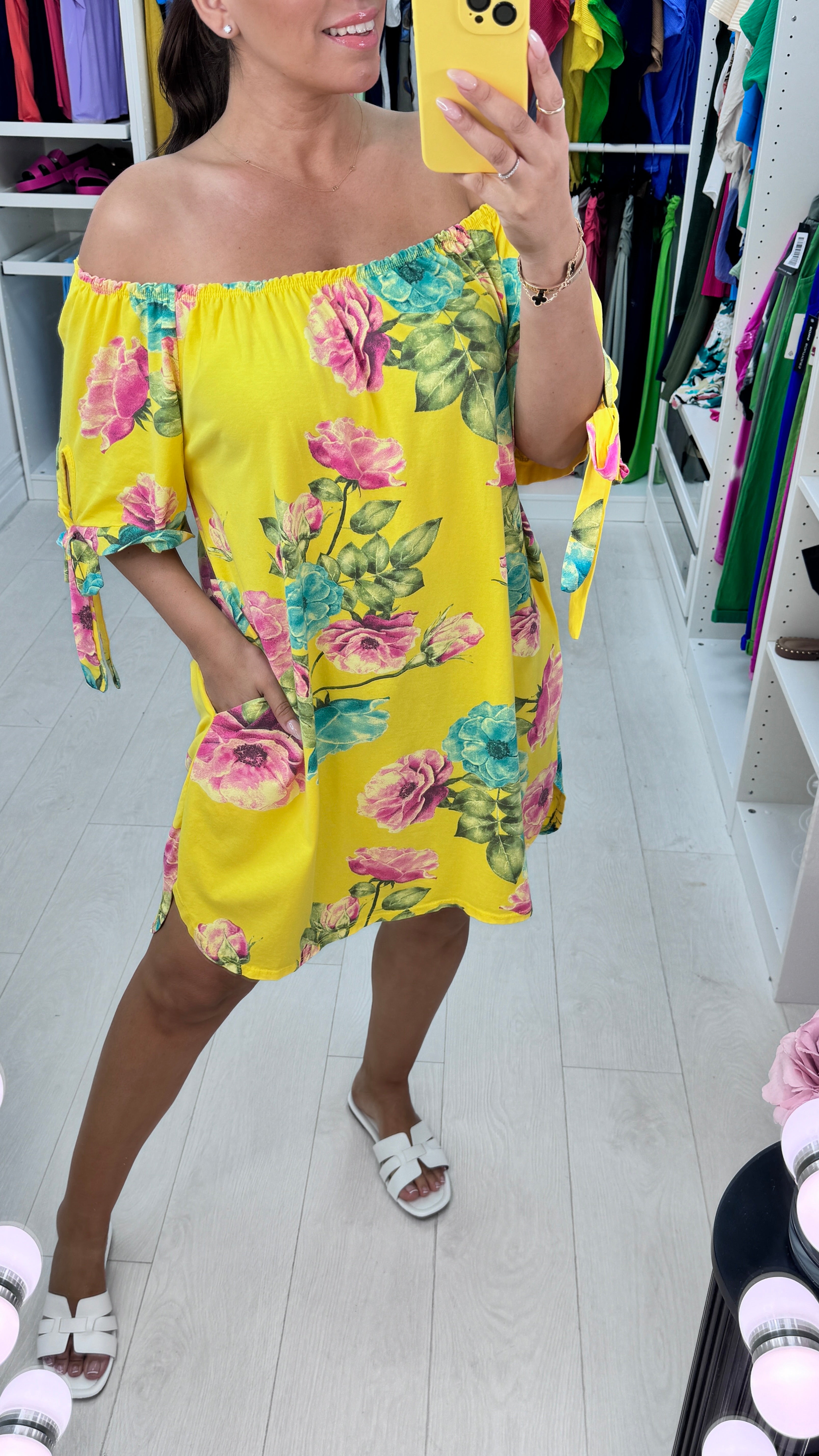 Briella Floral Bardot Dress