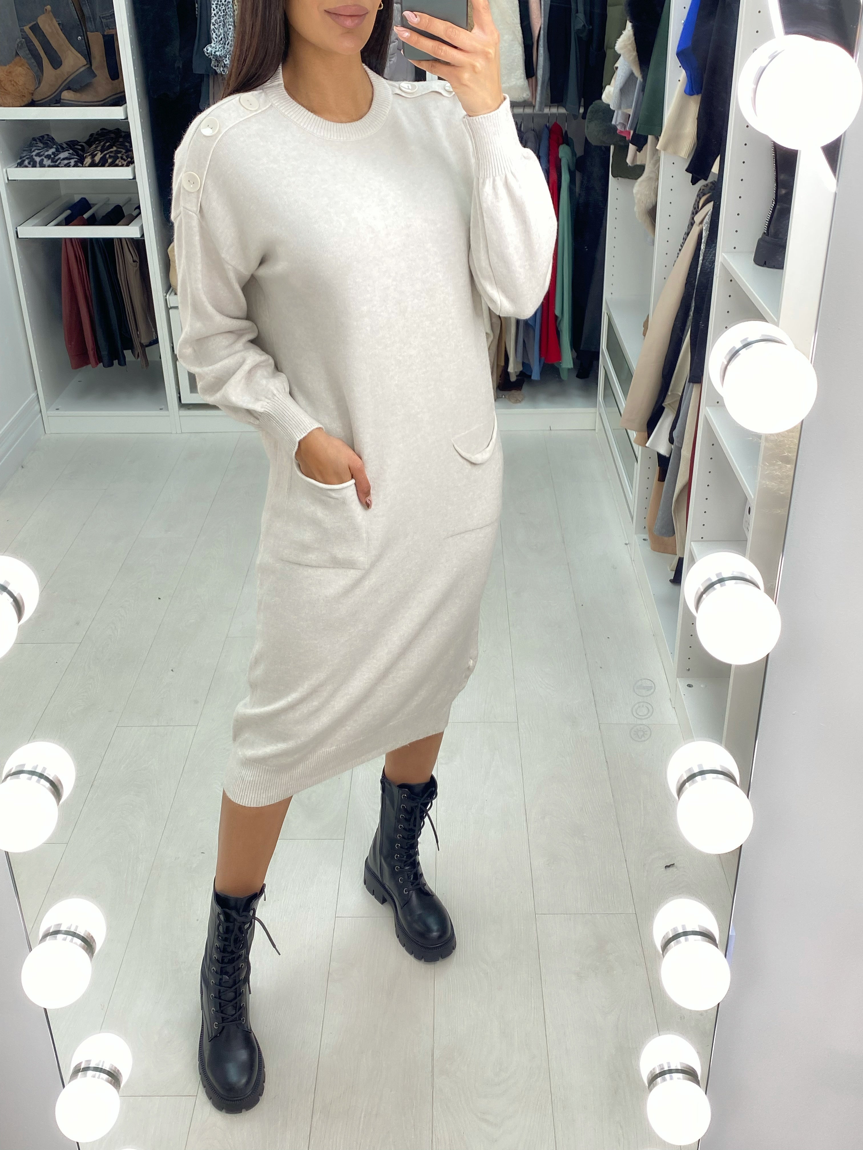 Fayla Maxi Button Detail Jumper Dress