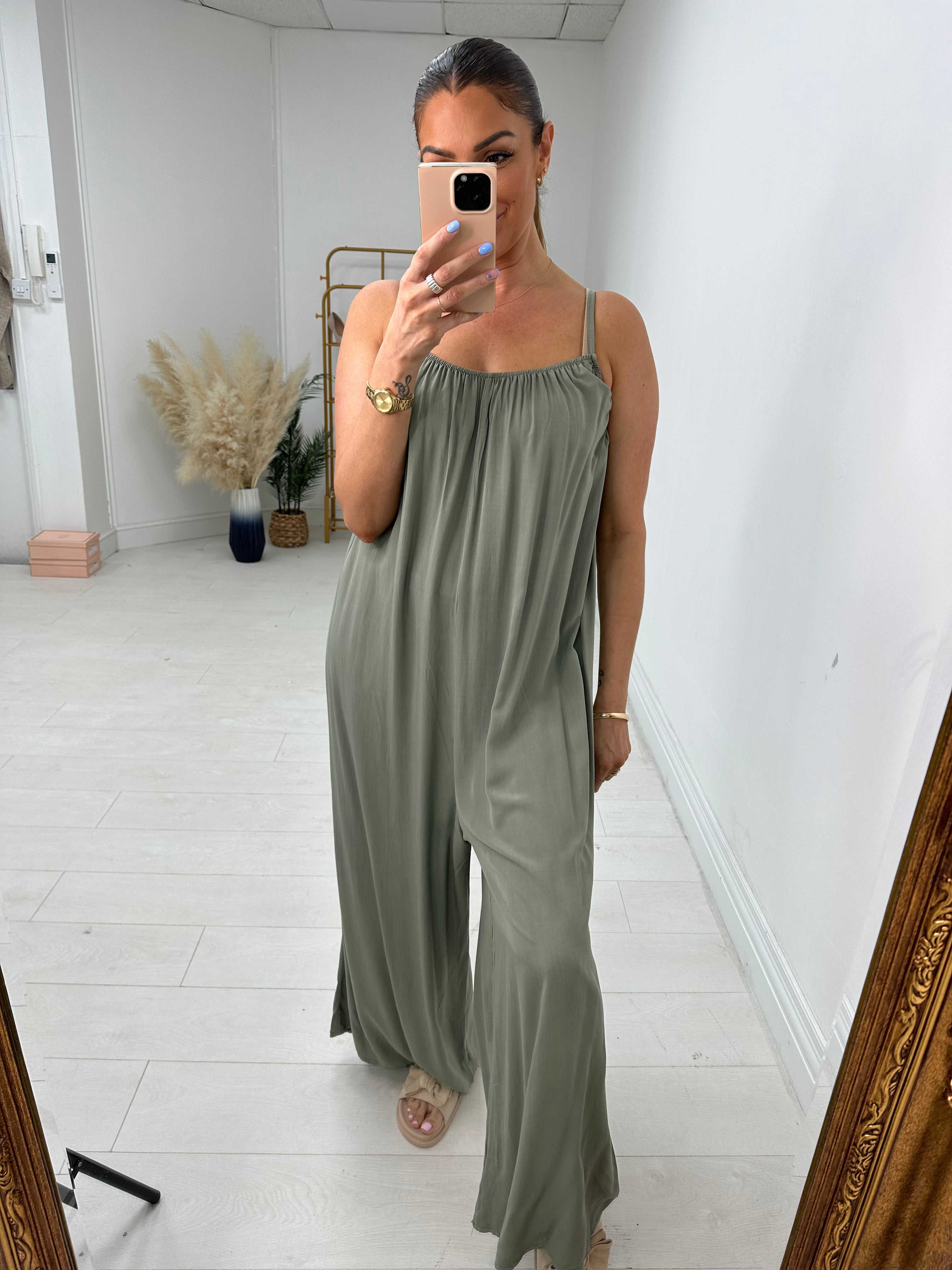 Jamie-Lynn Plain Wide Leg Jumpsuit