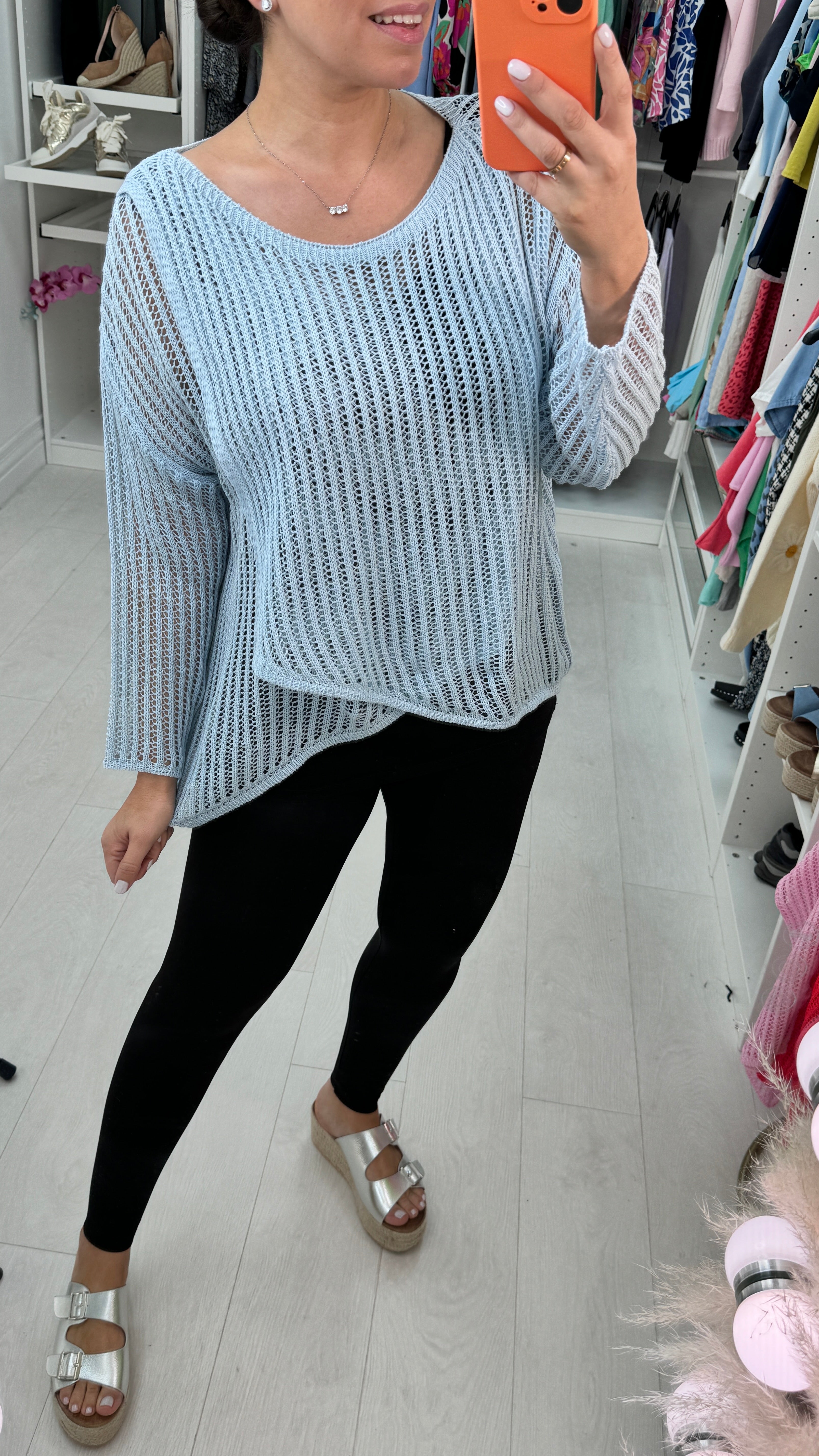 Nellie Fine Crochet Style Wrap Over Top