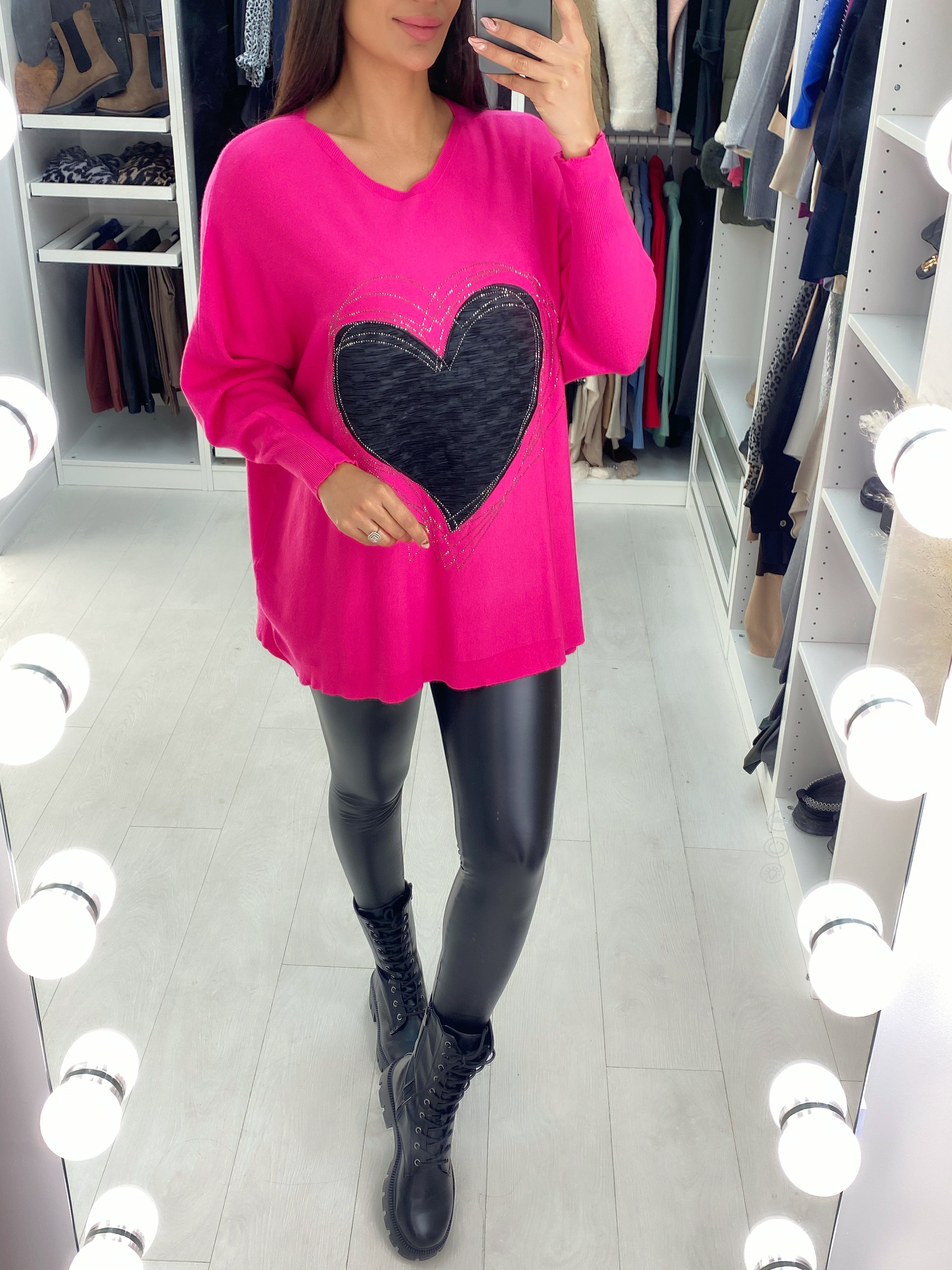 Shiloh Heart Design Knit Jumper