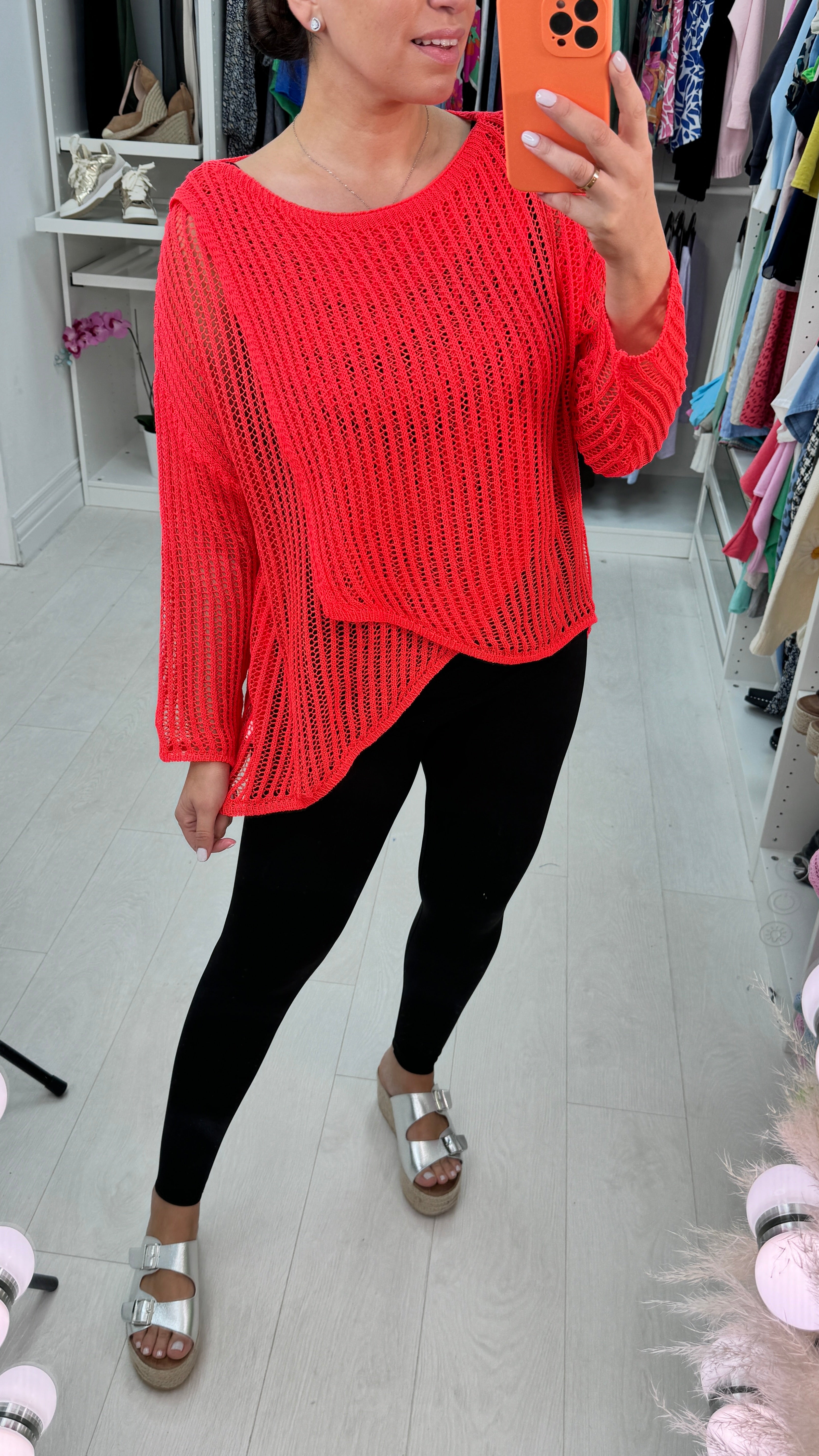 Nellie Fine Crochet Style Wrap Over Top