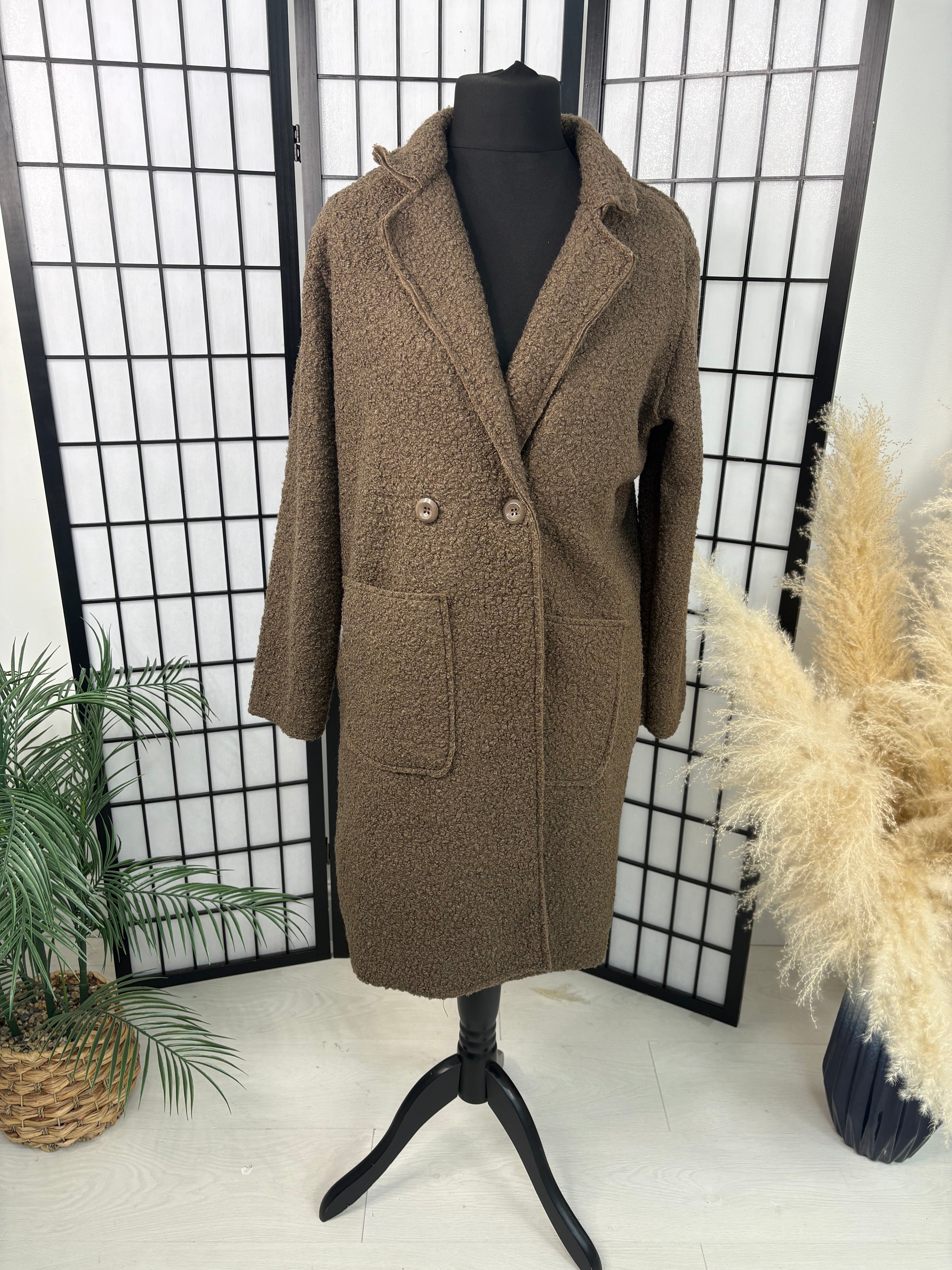 Zeldina Boucle Longline Coat