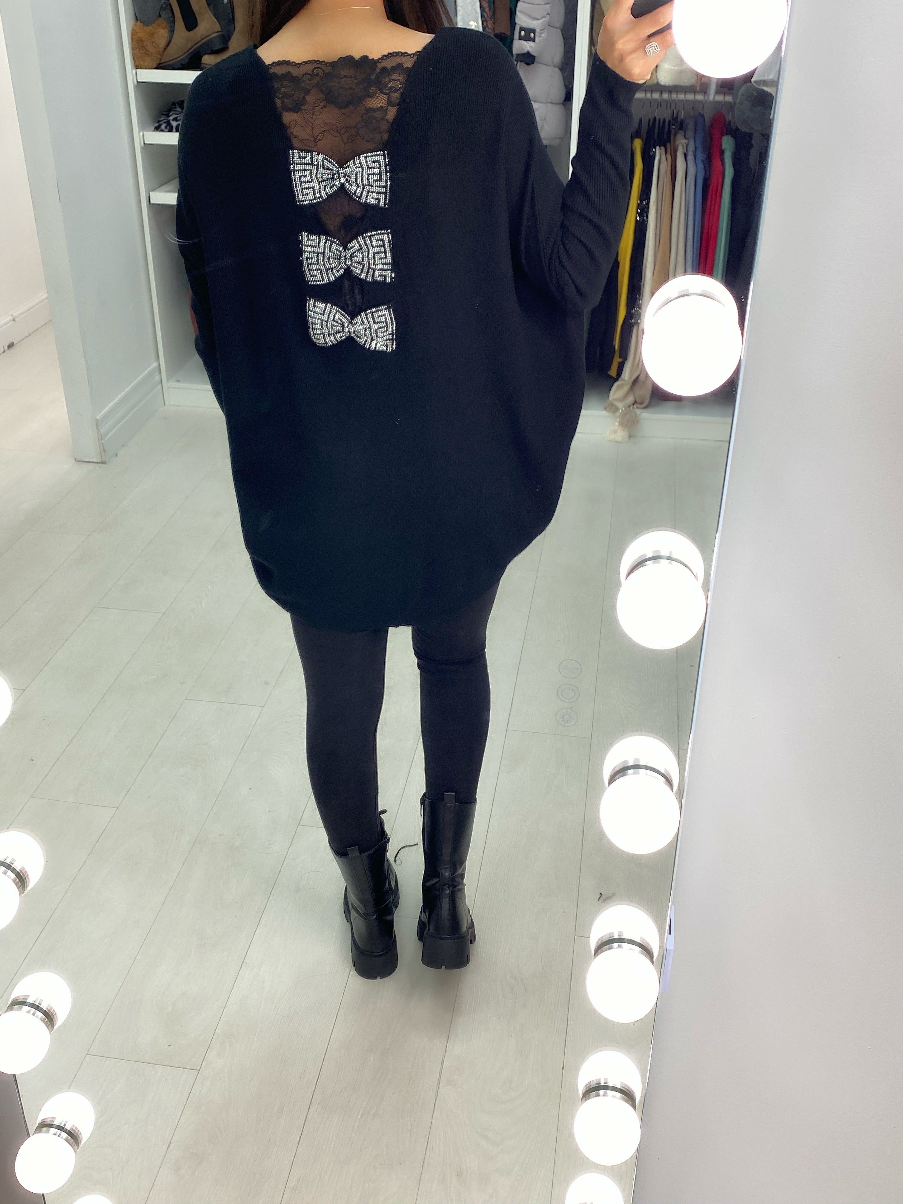 Zain Panel Lace Back Detail Jumper