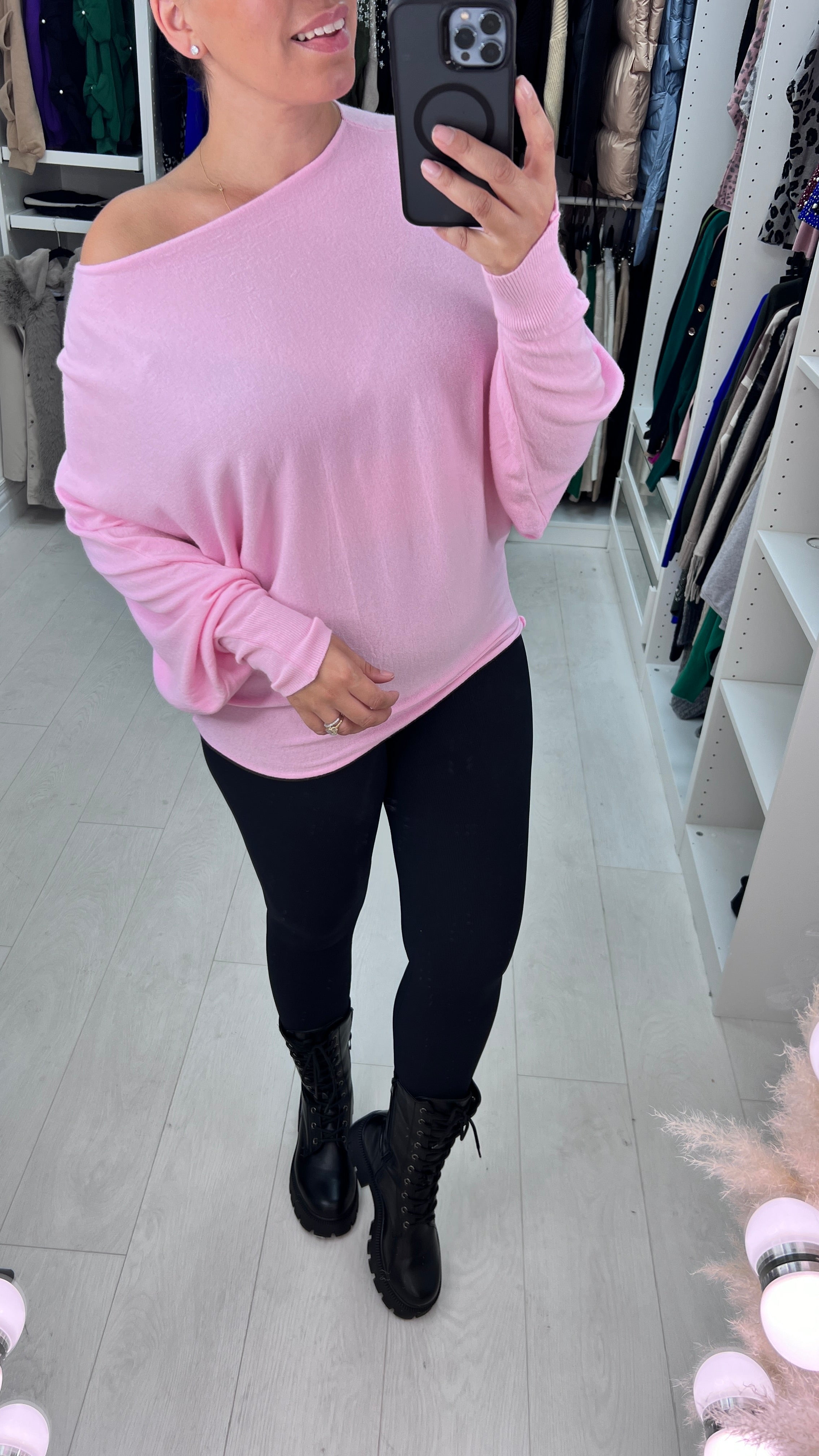 Hunter Plain Oversized Batwing Jumper