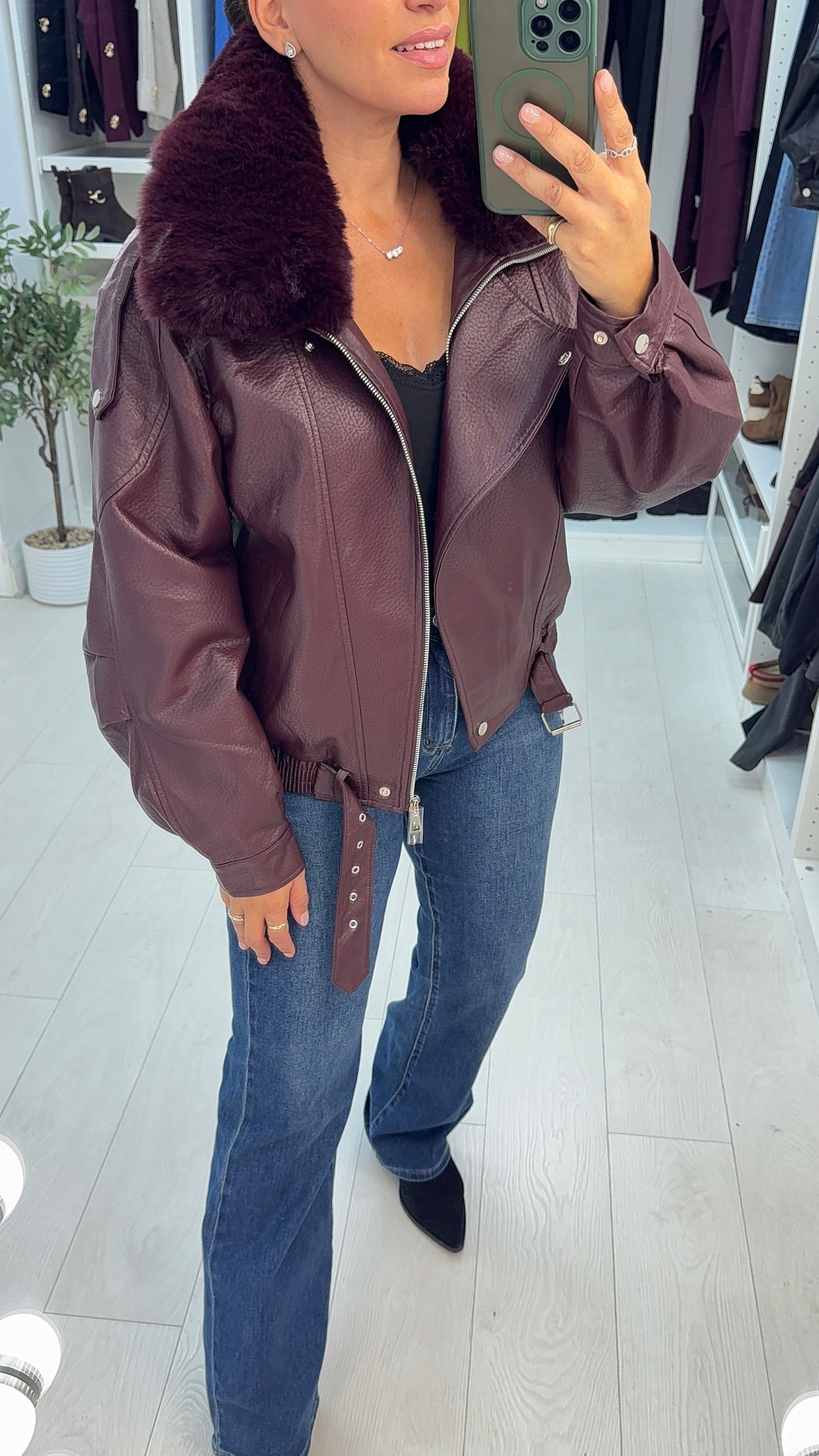 Talitah Faux Fur & Leather Jacket