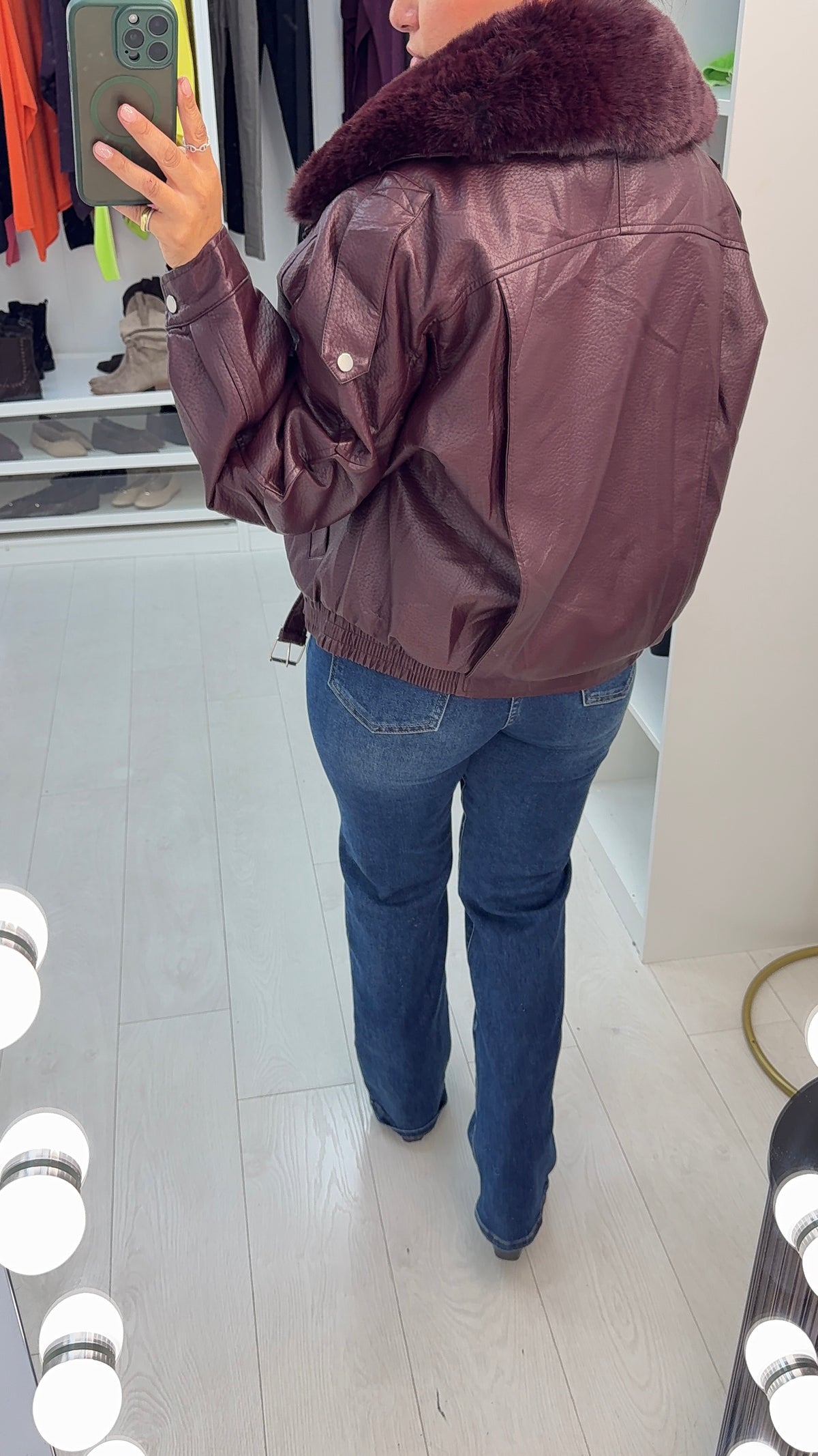 Talitah Faux Fur & Leather Jacket