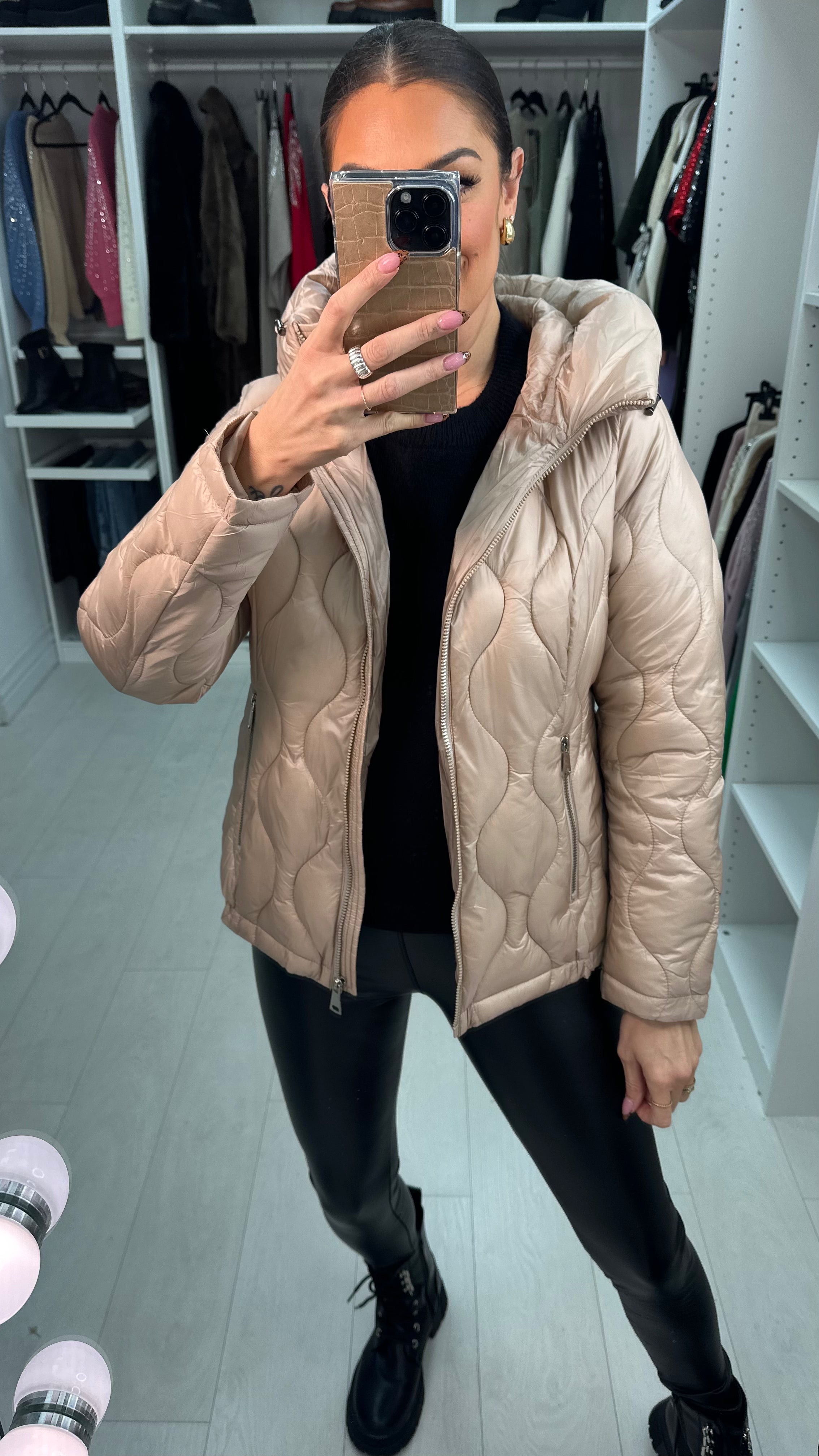 Lorenzo Plain Lightweight Padded Coat