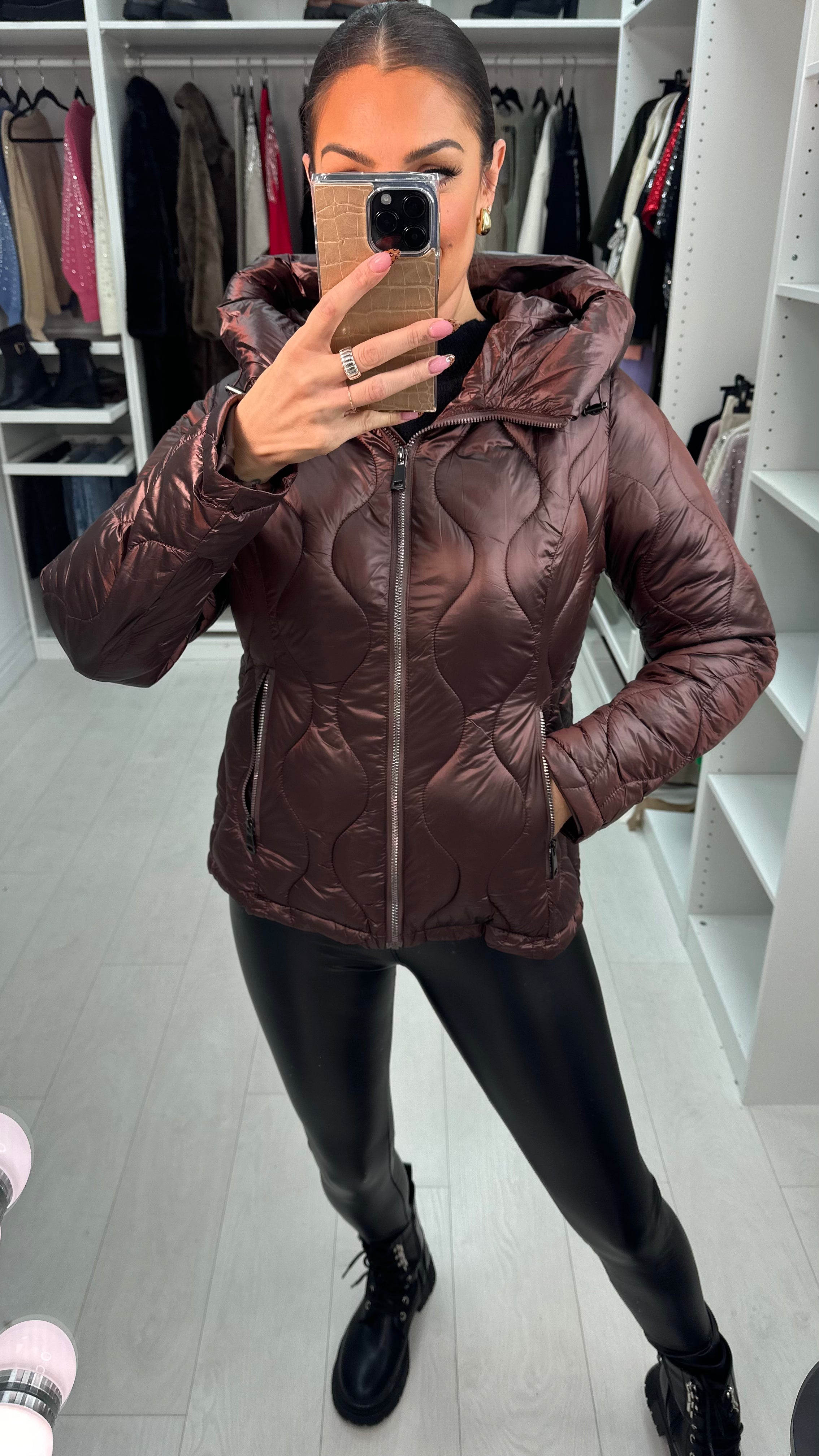 Lorenzo Plain Lightweight Padded Coat