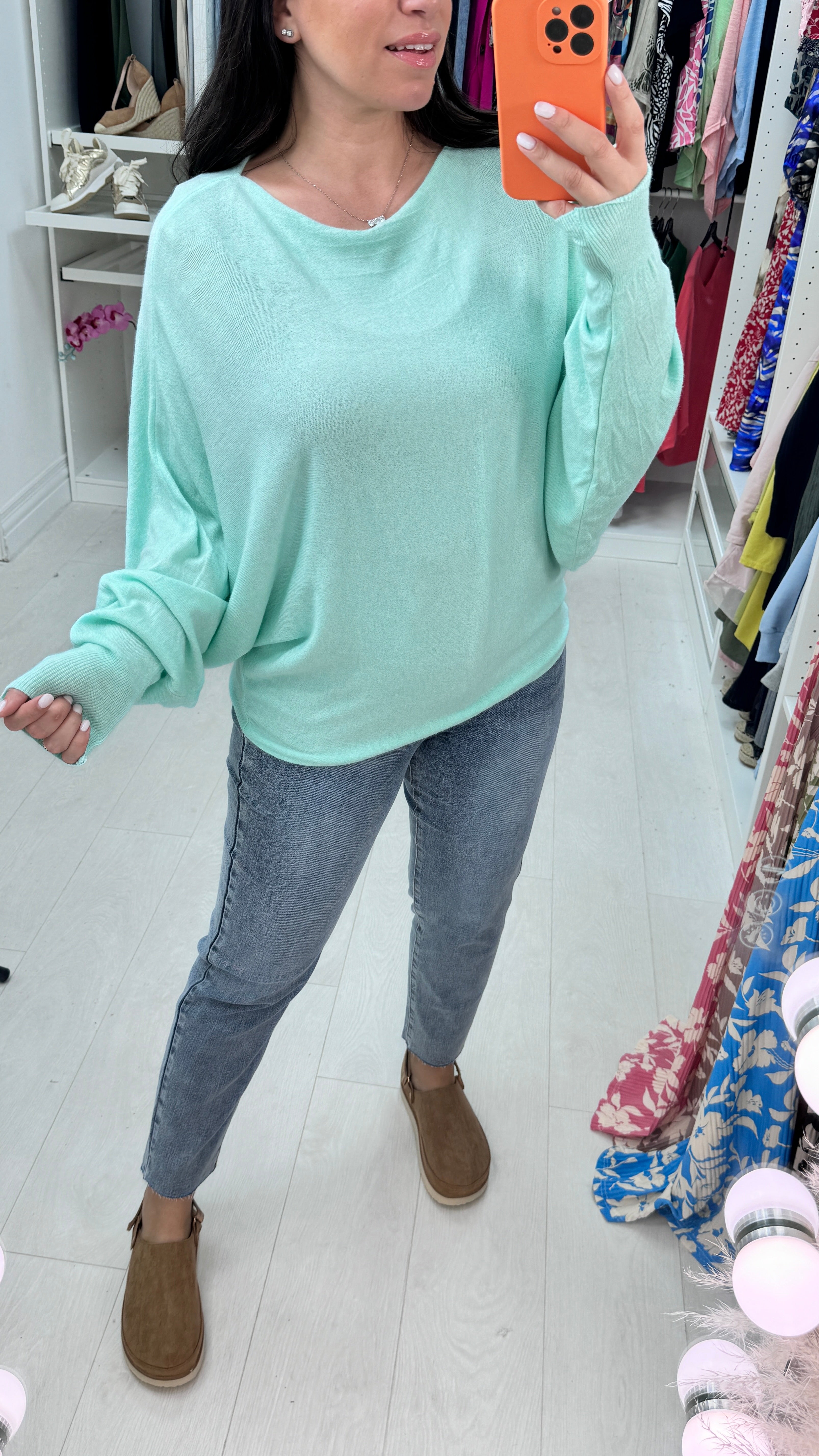 Hunter Plain Oversized Batwing Jumper