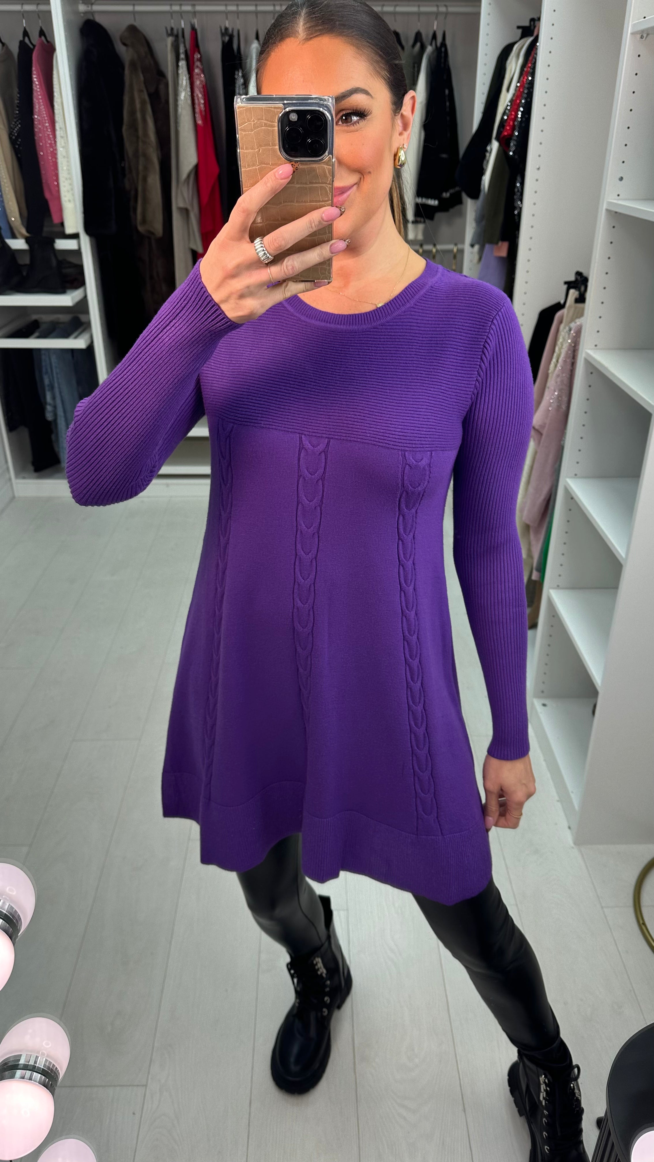 Madison Plain Ribbed Detail Longline Jumper