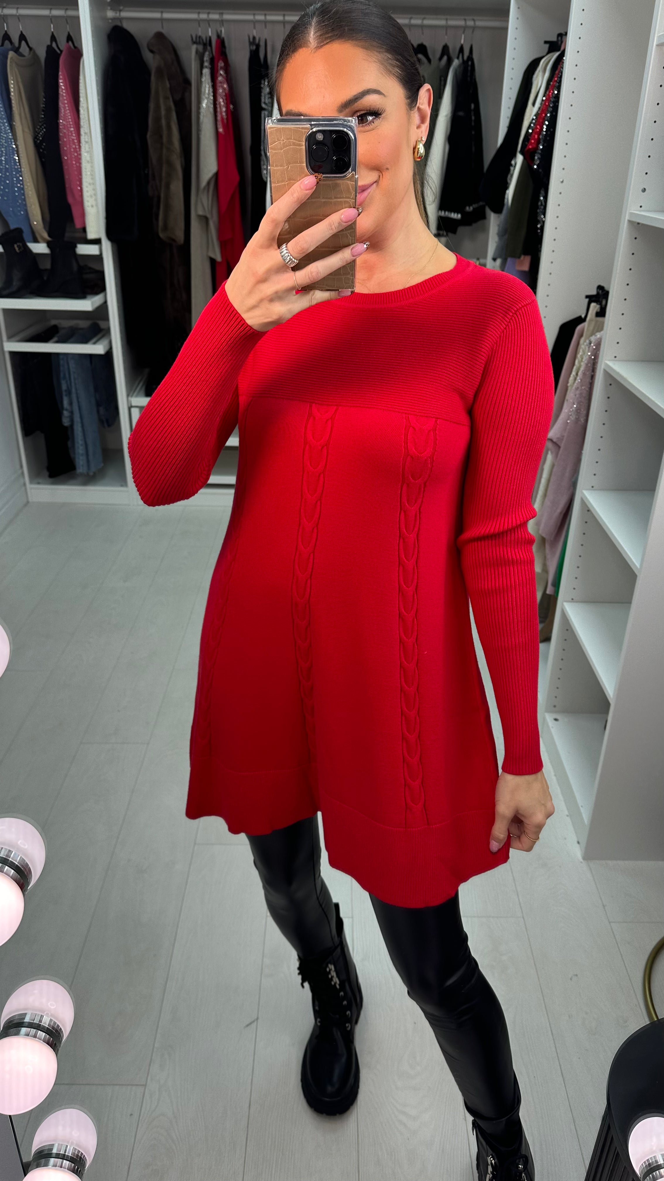 Madison Plain Ribbed Detail Longline Jumper