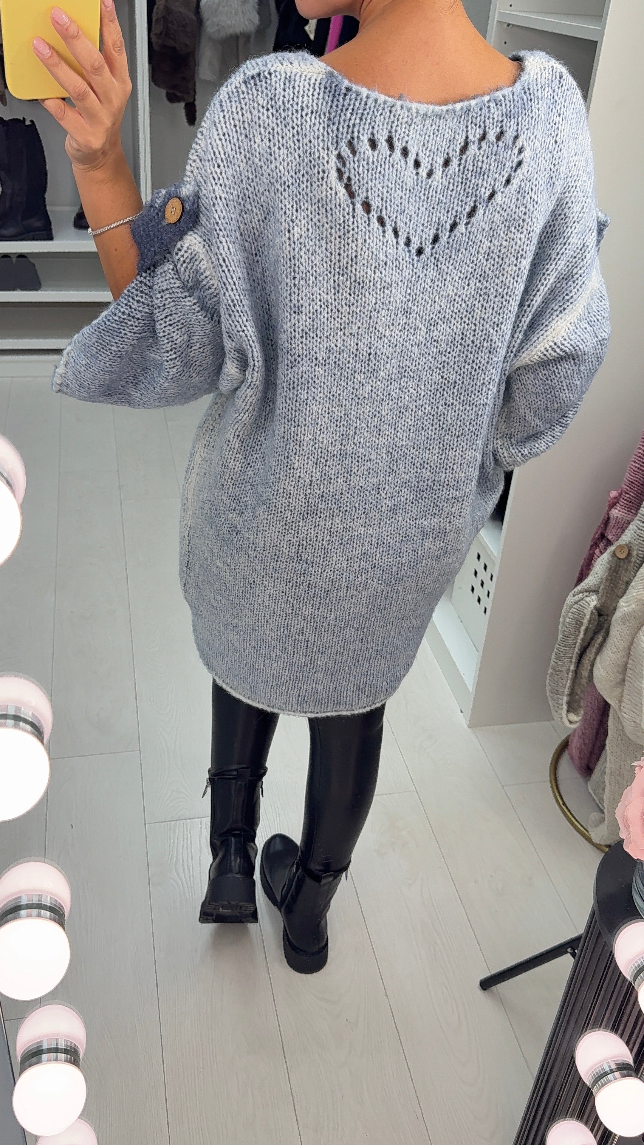 Stephie Rolled Sleeve Chunky Loose Fit Jumper