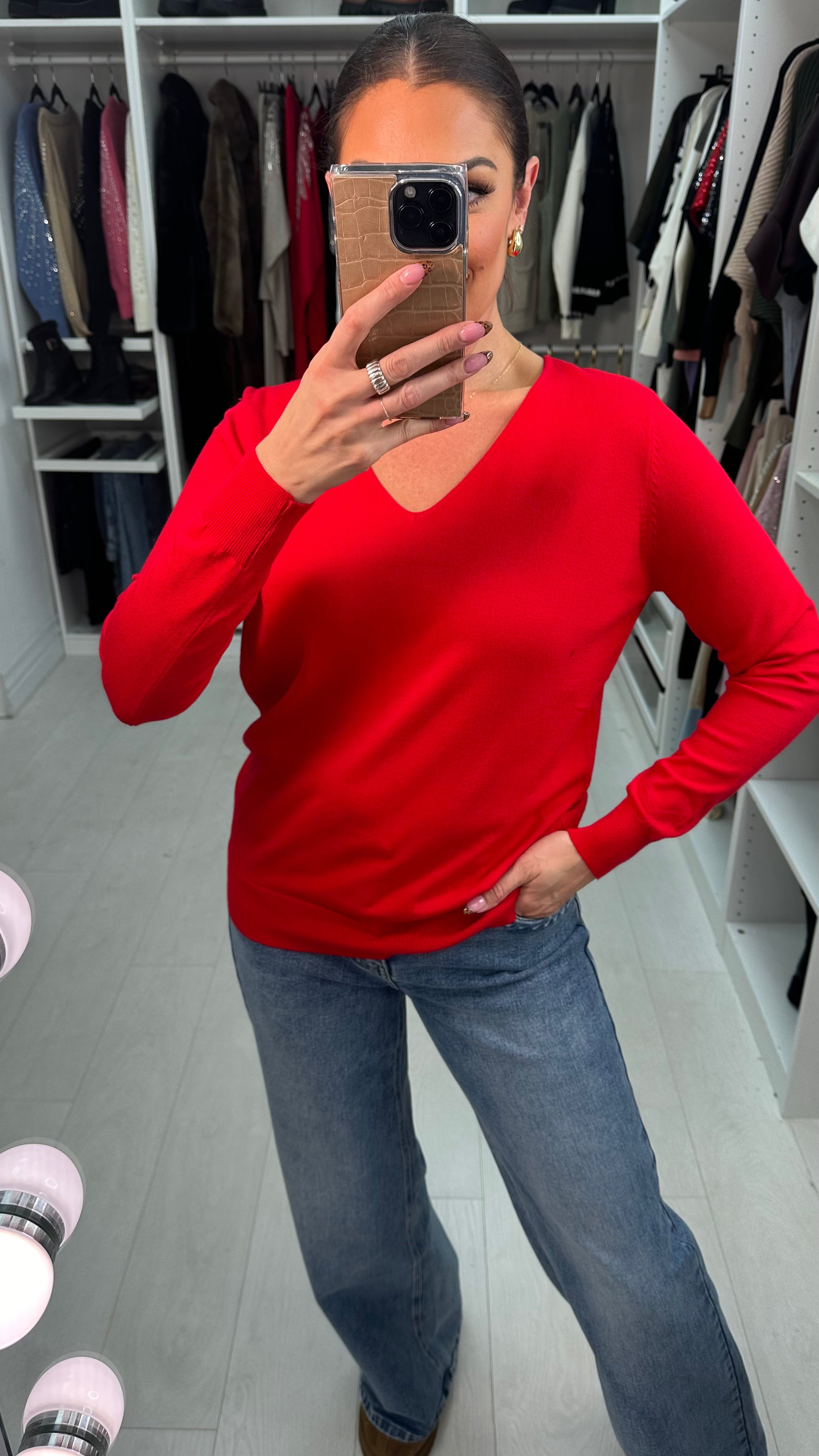 Deirdre Diamante Strap Back Jumper