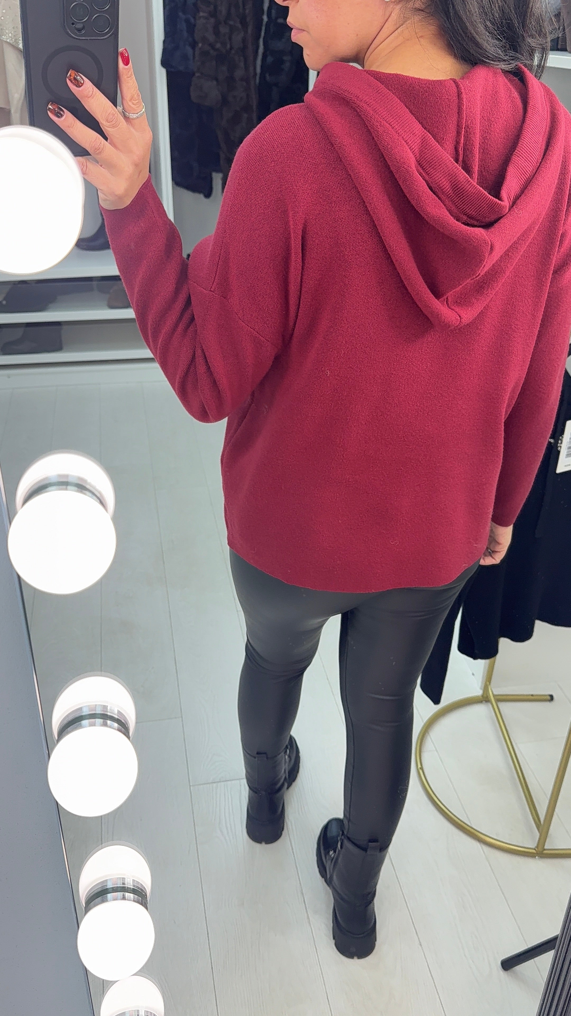 Corrine Embellished Star Detail Hooded Knit Jumper